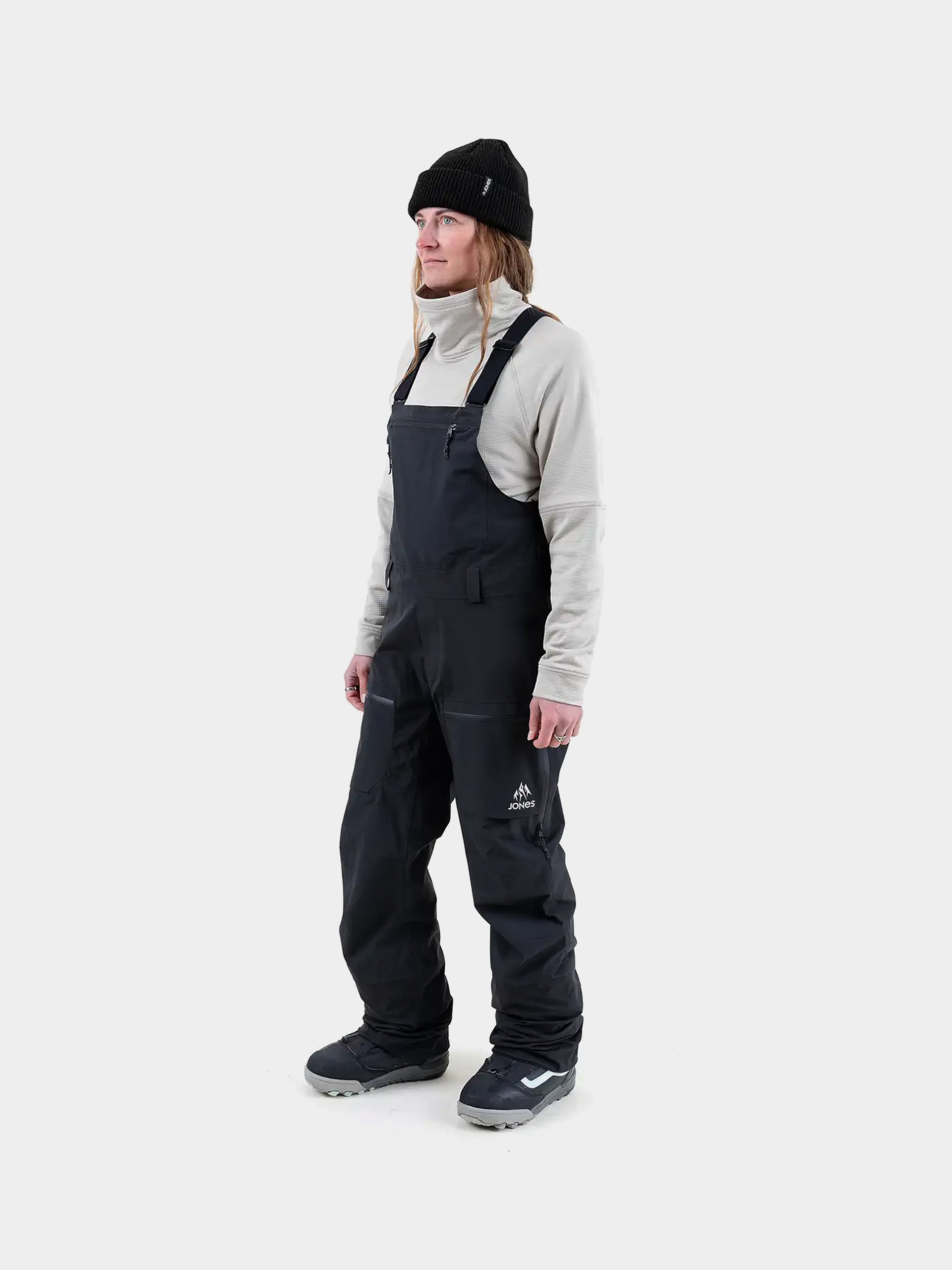 Pantaloni pentru snowboard Jones Snowboards Mtn Surf Rec Bib Wmn (stealth black)