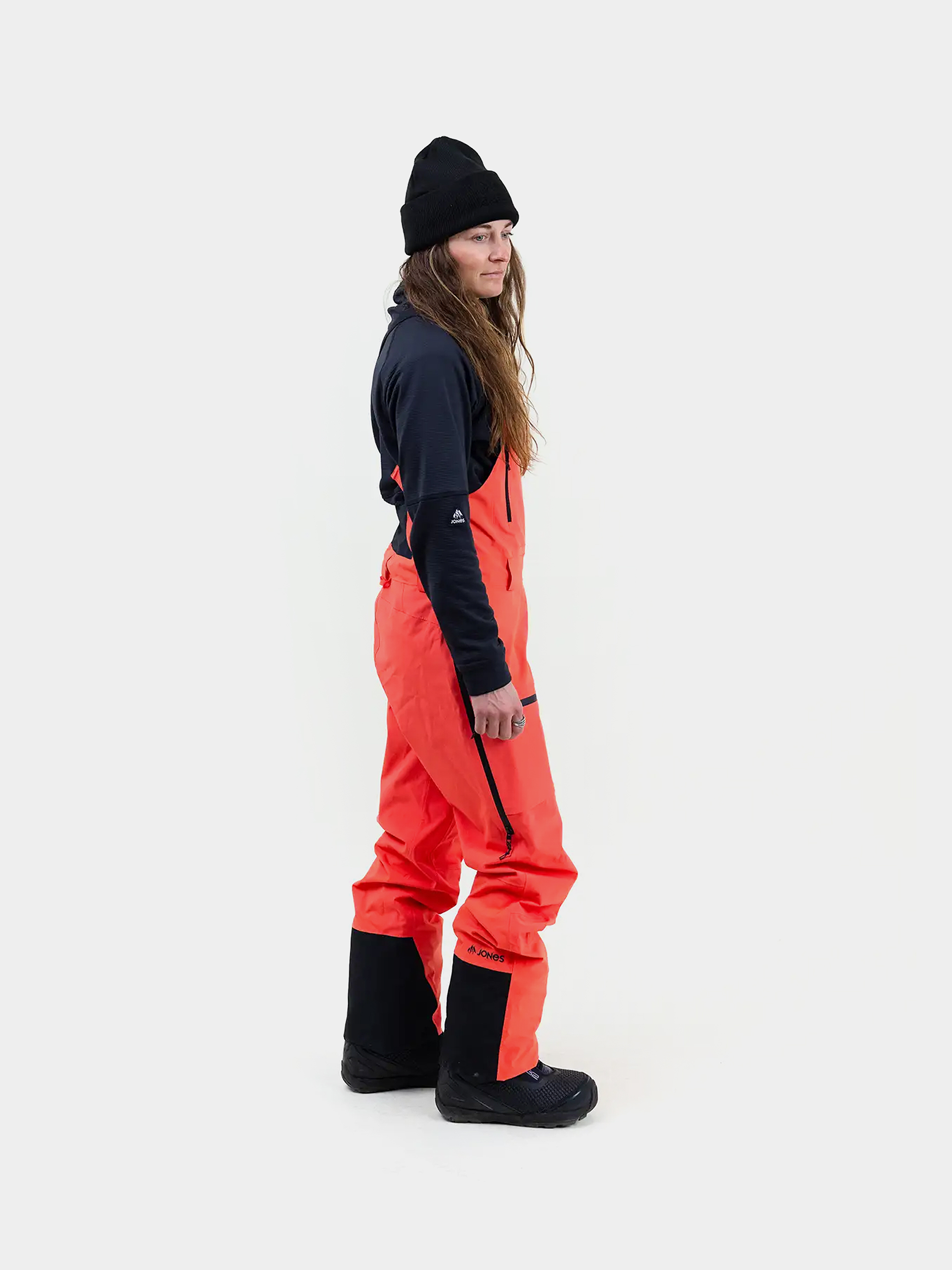 Pentru femei Pantaloni pentru snowboard Jones Snowboards Mtn Surf Rec Bib (deep coral)