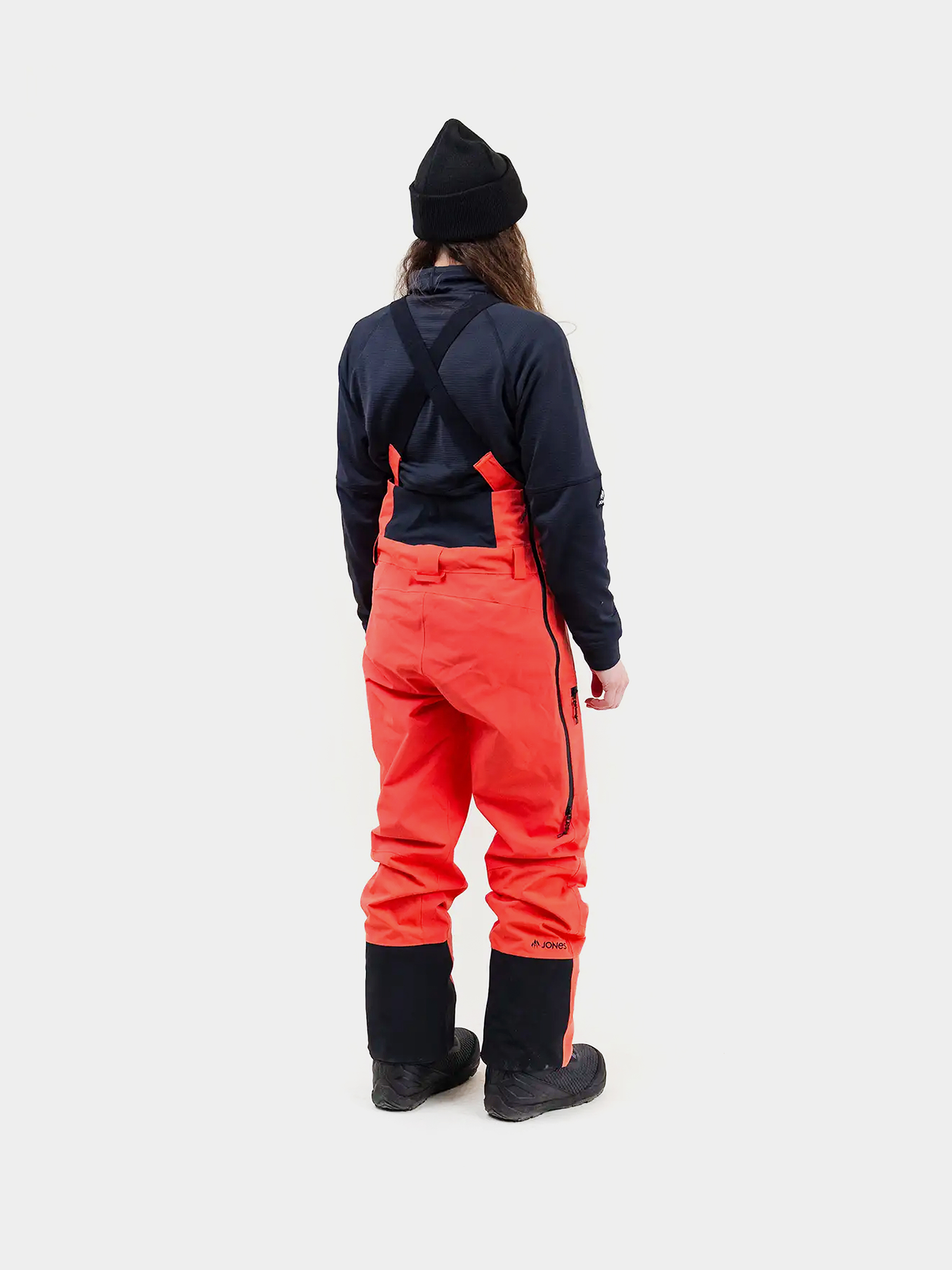 Pentru femei Pantaloni pentru snowboard Jones Snowboards Mtn Surf Rec Bib (deep coral)