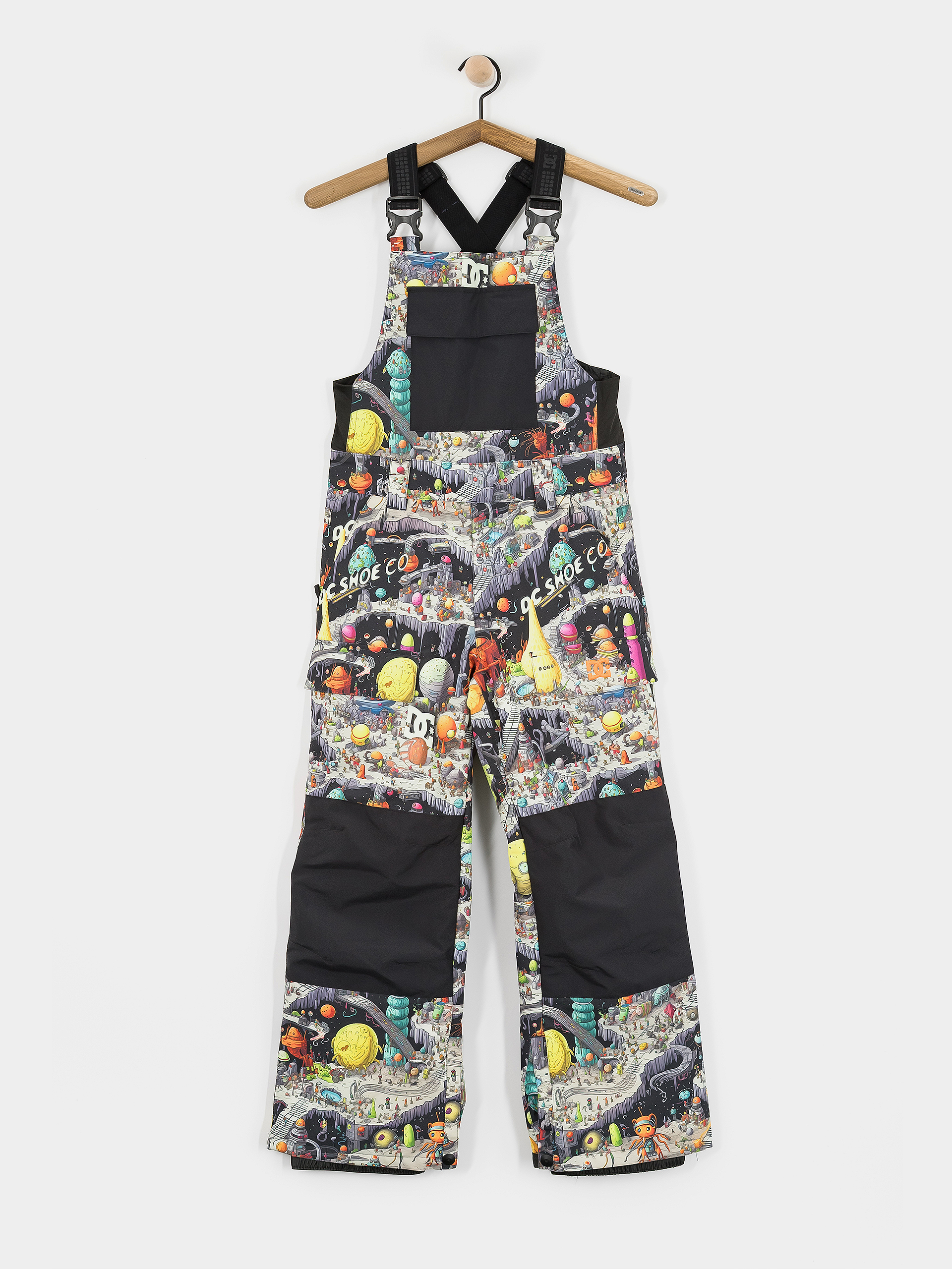 Pantaloni pentru snowboard DC Roadblock Bib JR (outer world black)