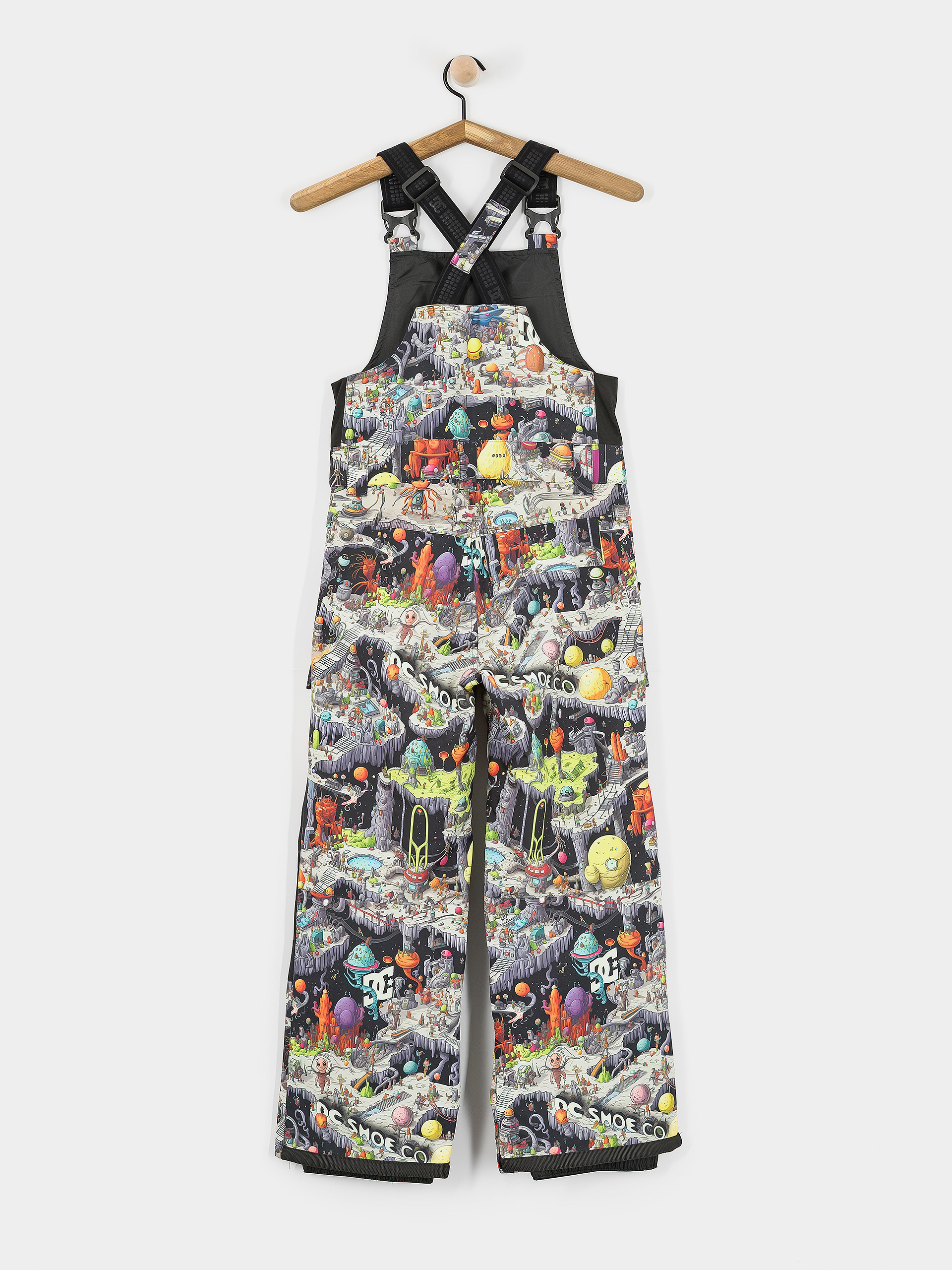 Pantaloni pentru snowboard DC Roadblock Bib JR (outer world black)