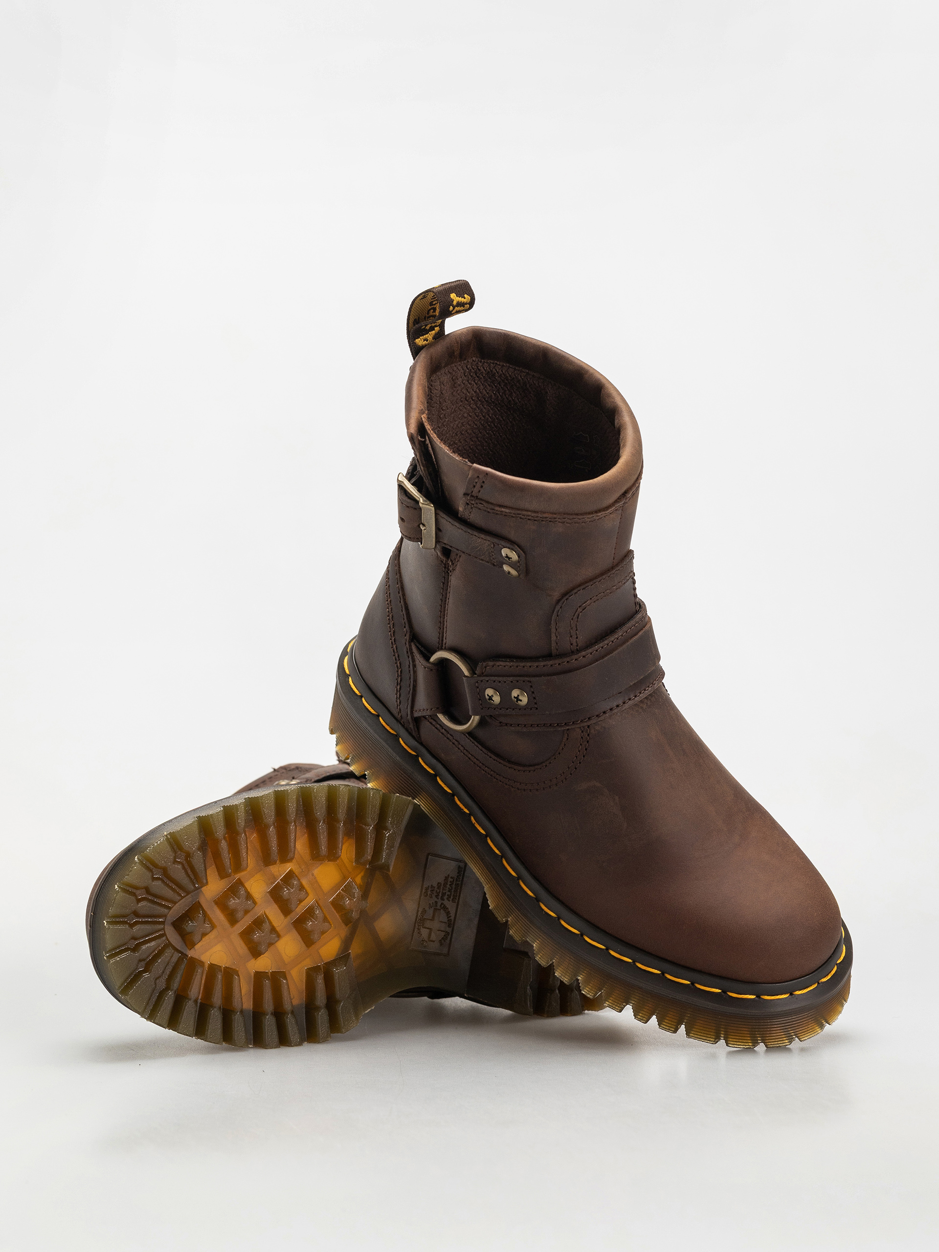 Pantofi Dr. Martens Anistone HRNS Ankle (dark brown crazy horse)