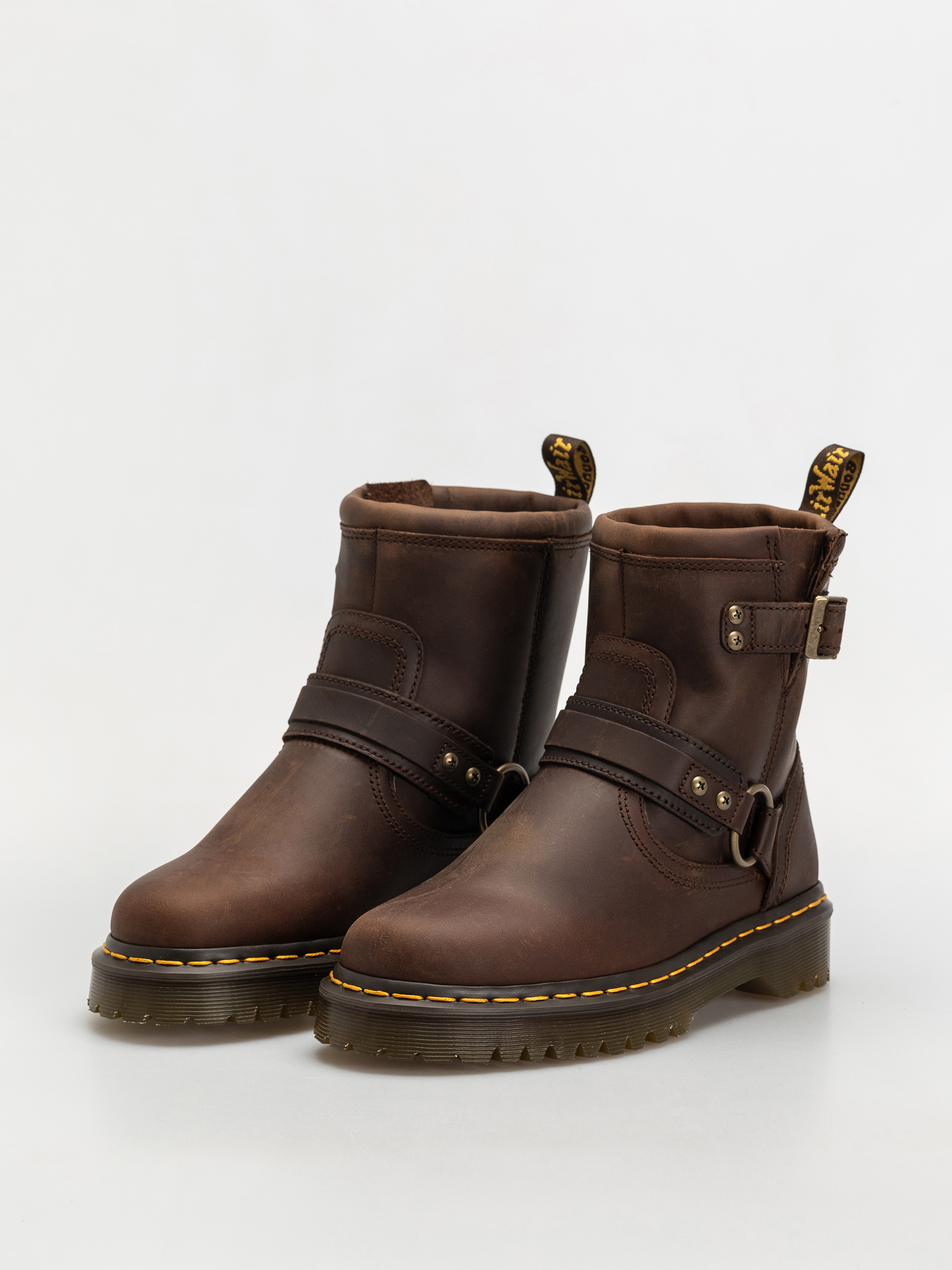 Pantofi Dr. Martens Anistone HRNS Ankle (dark brown crazy horse)