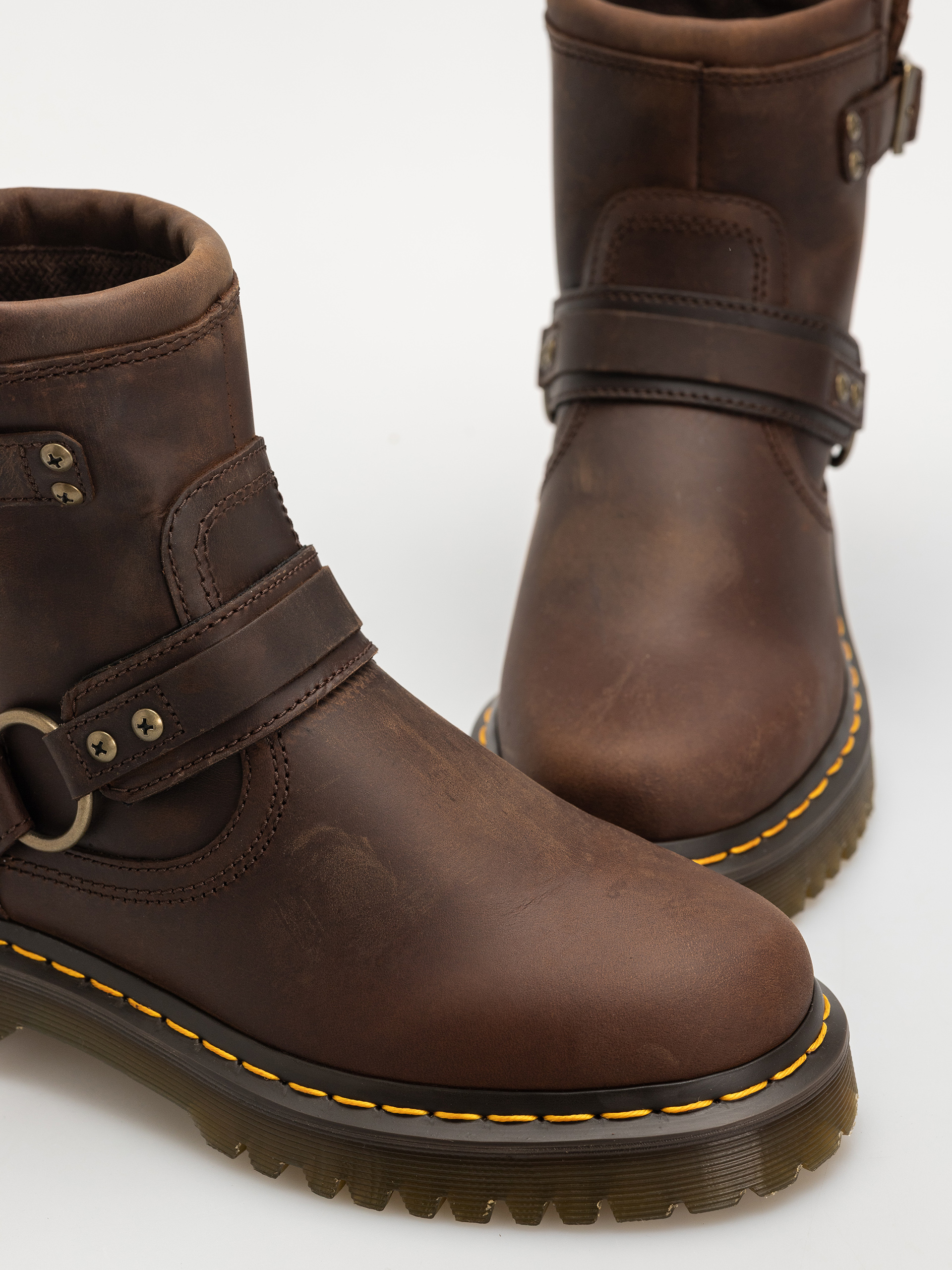 Pantofi Dr. Martens Anistone HRNS Ankle (dark brown crazy horse)