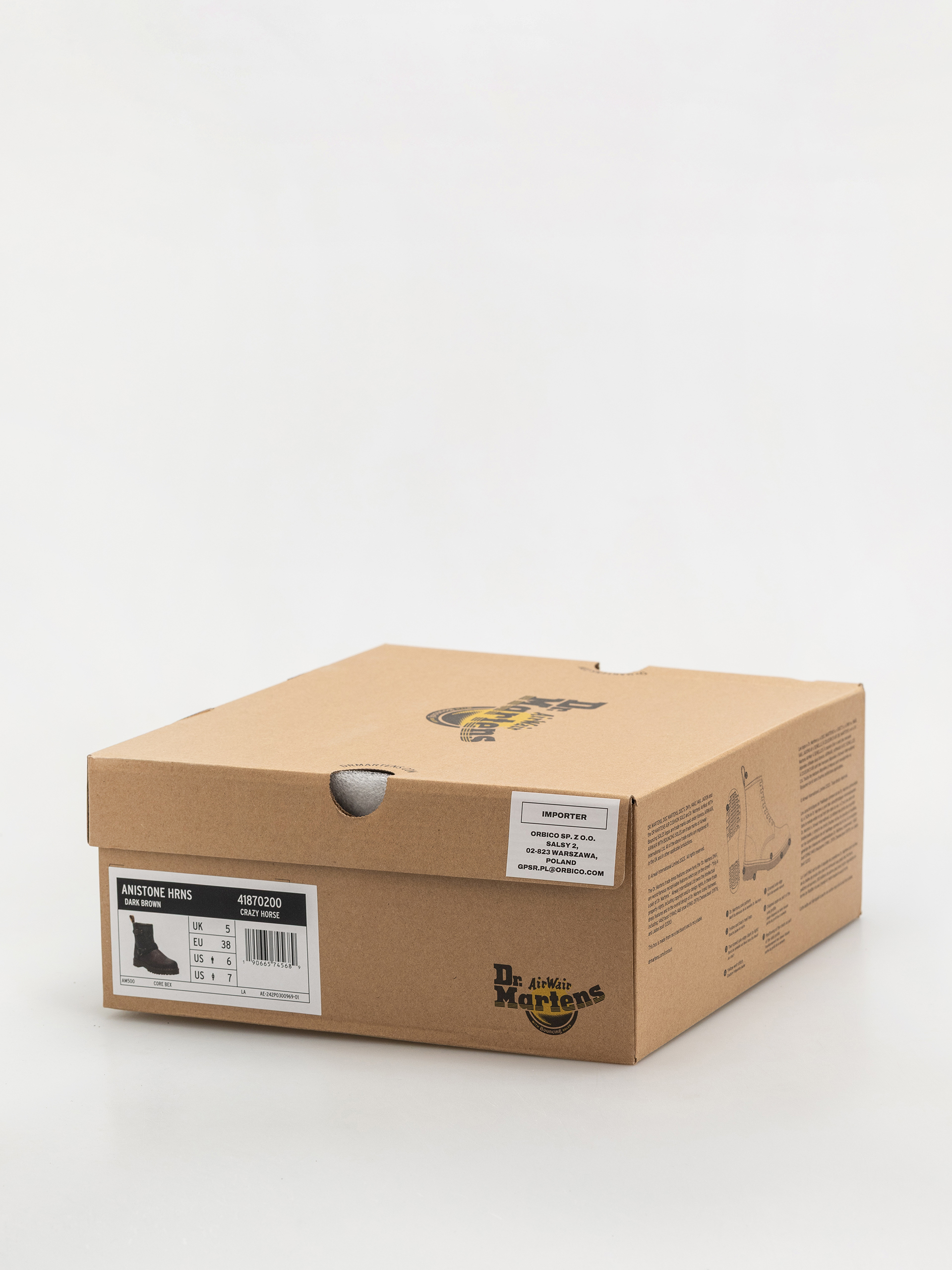 Pantofi Dr. Martens Anistone HRNS Ankle (dark brown crazy horse)