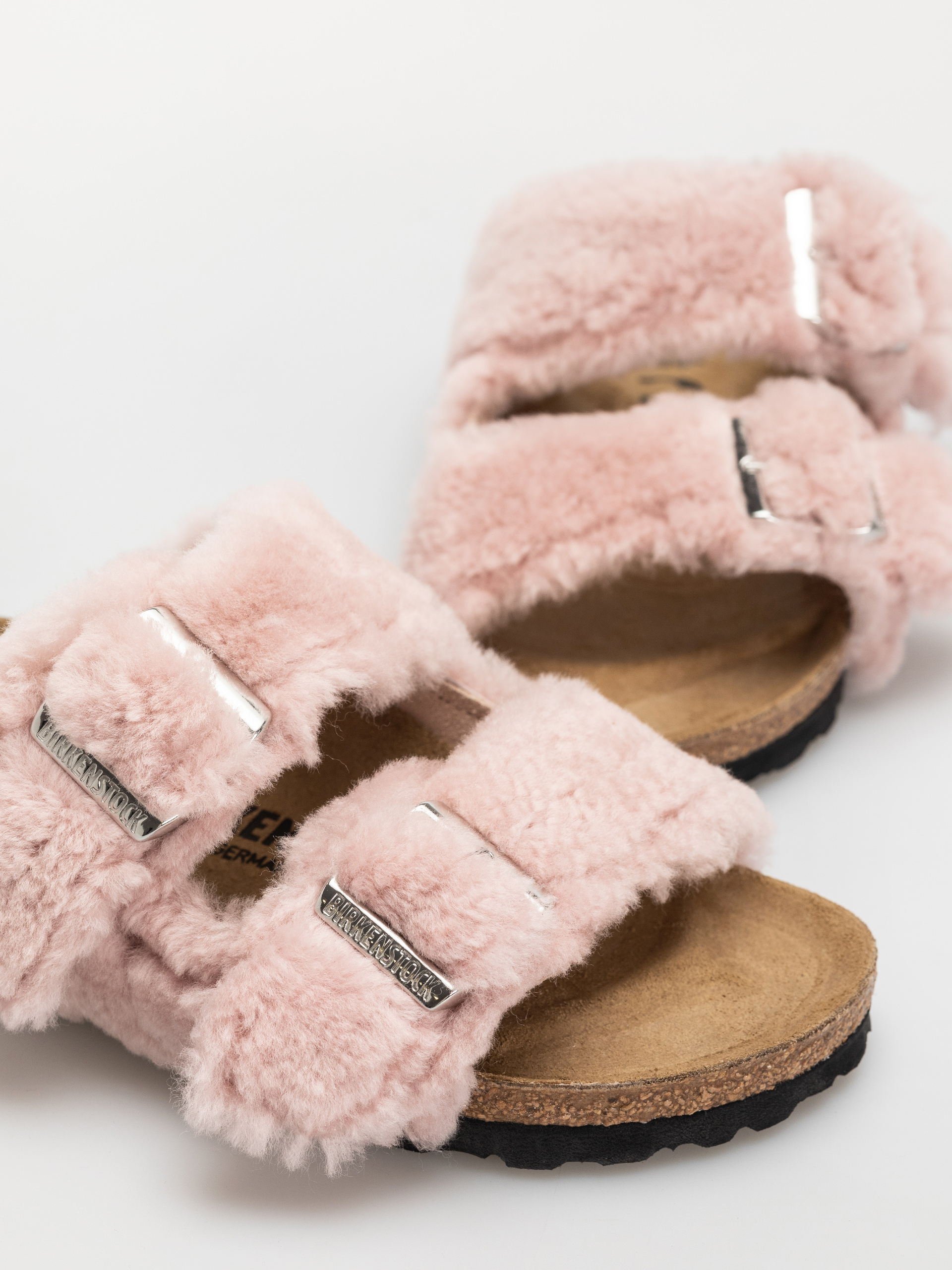 Șlapi Birkenstock Arizona Shearling Cover Upper Narrow Wmn (crystal rose)