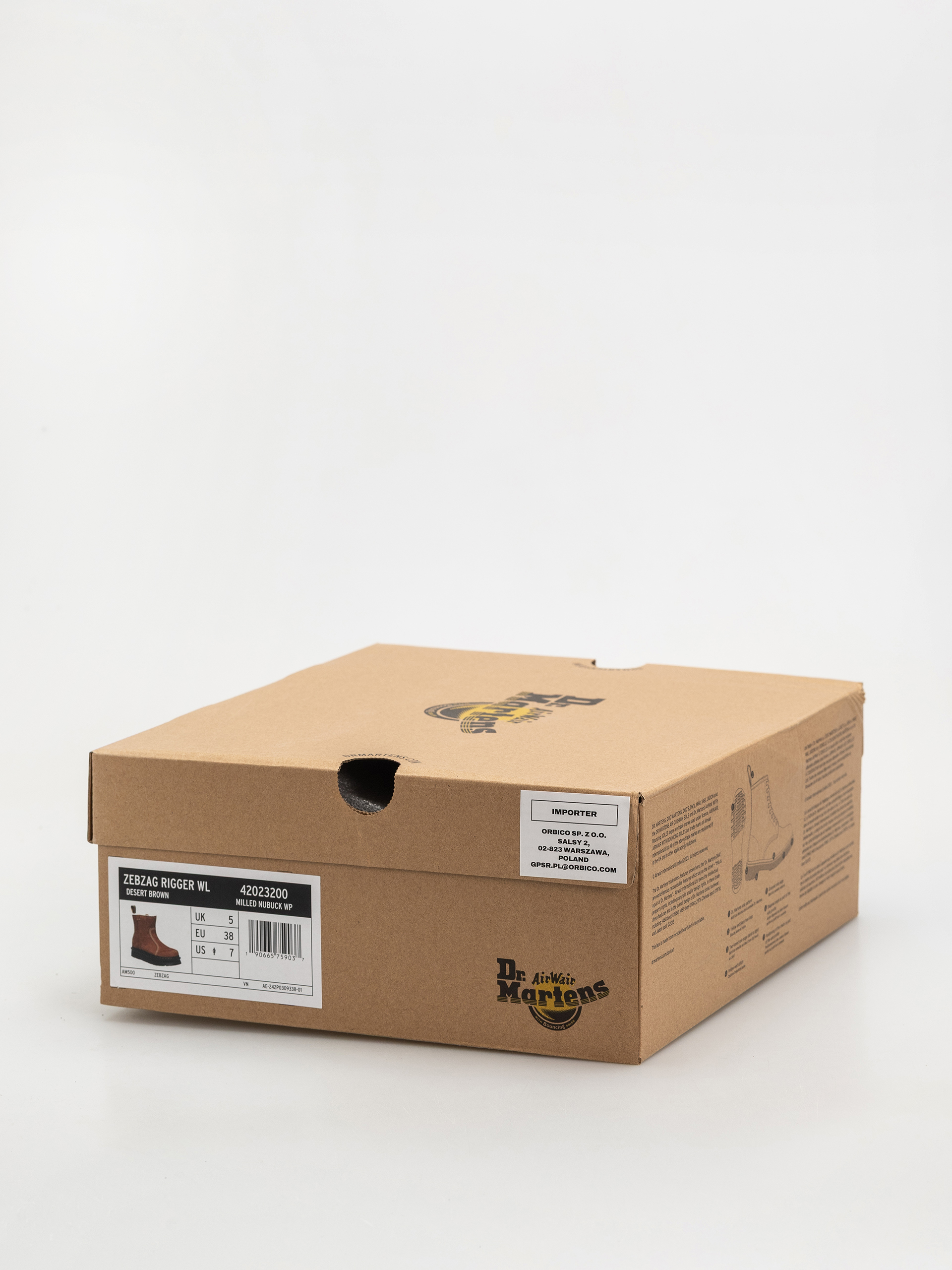 Pantofi Dr. Martens ZebZag Rigger WL Rigger Wmn (desert brown milled nubuck wp)