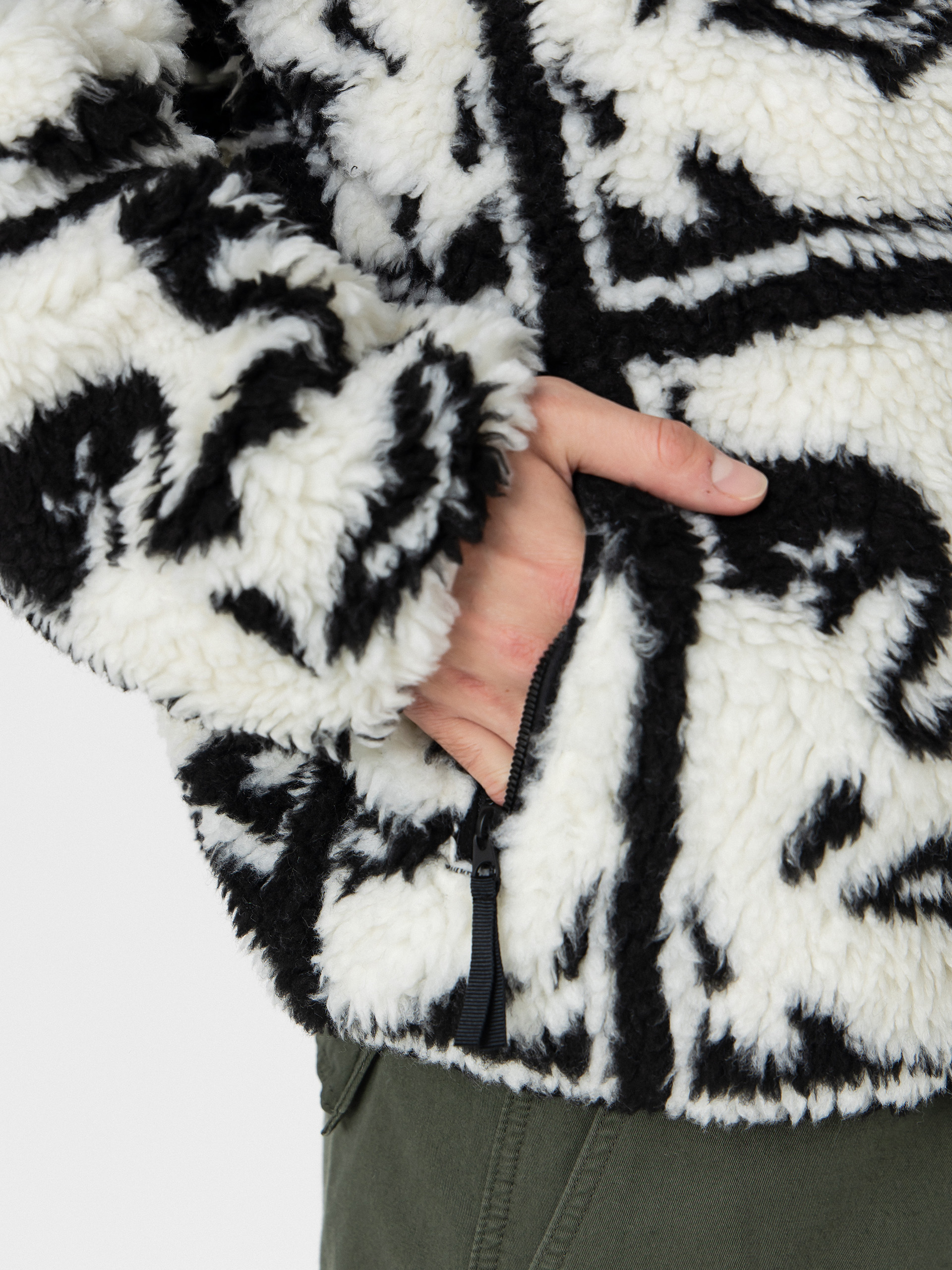 Pentru bărbați Hanorac din fleece OBEY Obey Repeated Icon Sherpa (black multi)