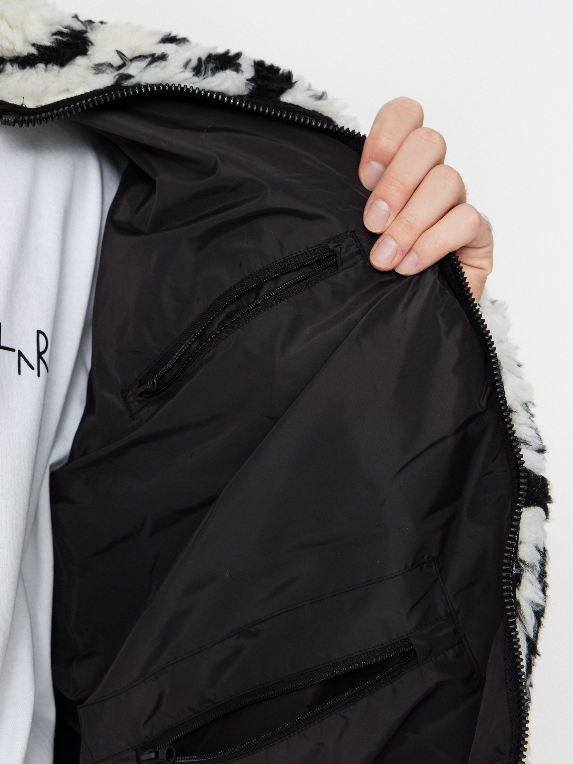 Pentru bărbați Hanorac din fleece OBEY Obey Repeated Icon Sherpa (black multi)