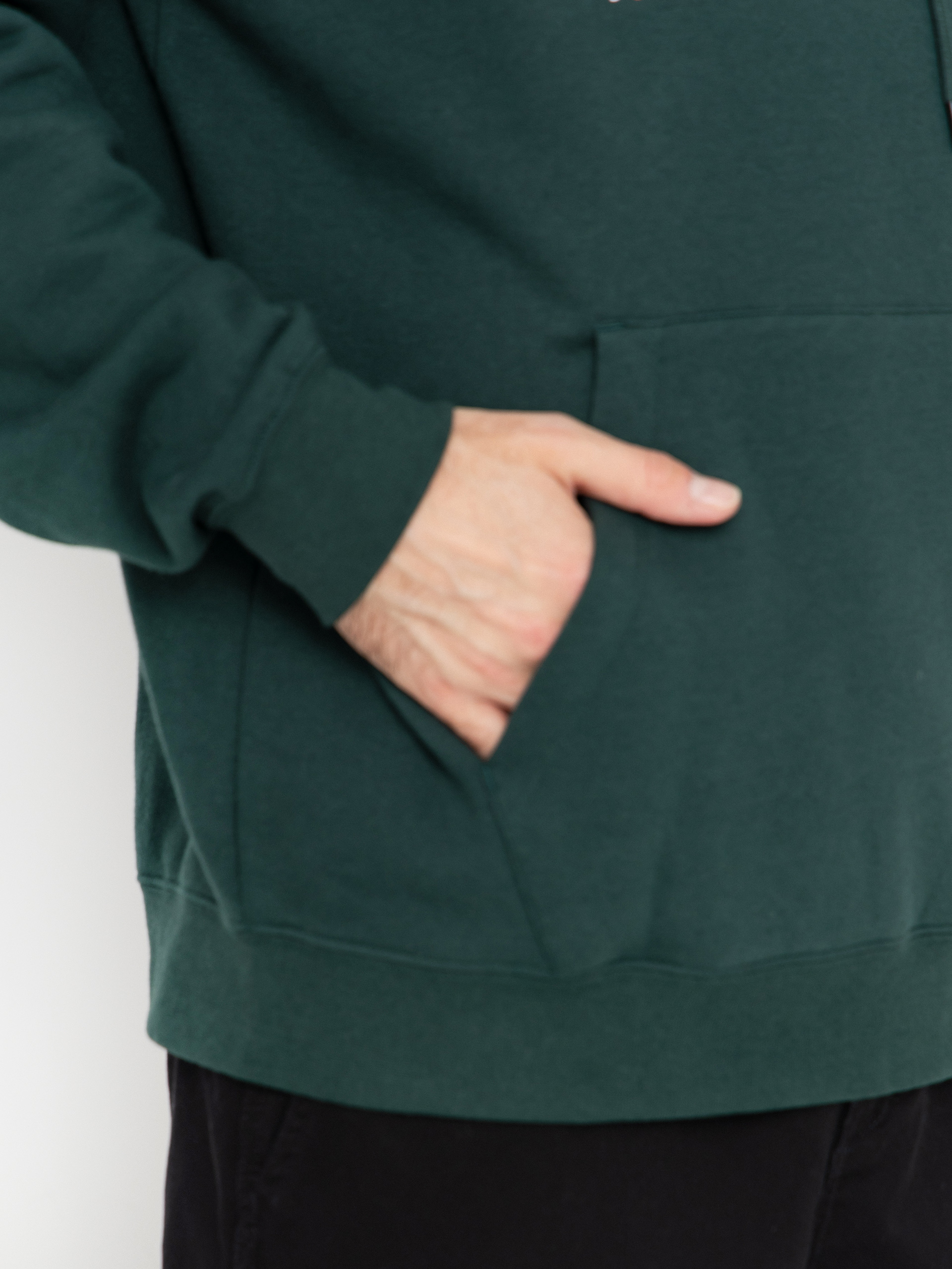 Hanorac cu glugă Volcom Essential HD (black green)