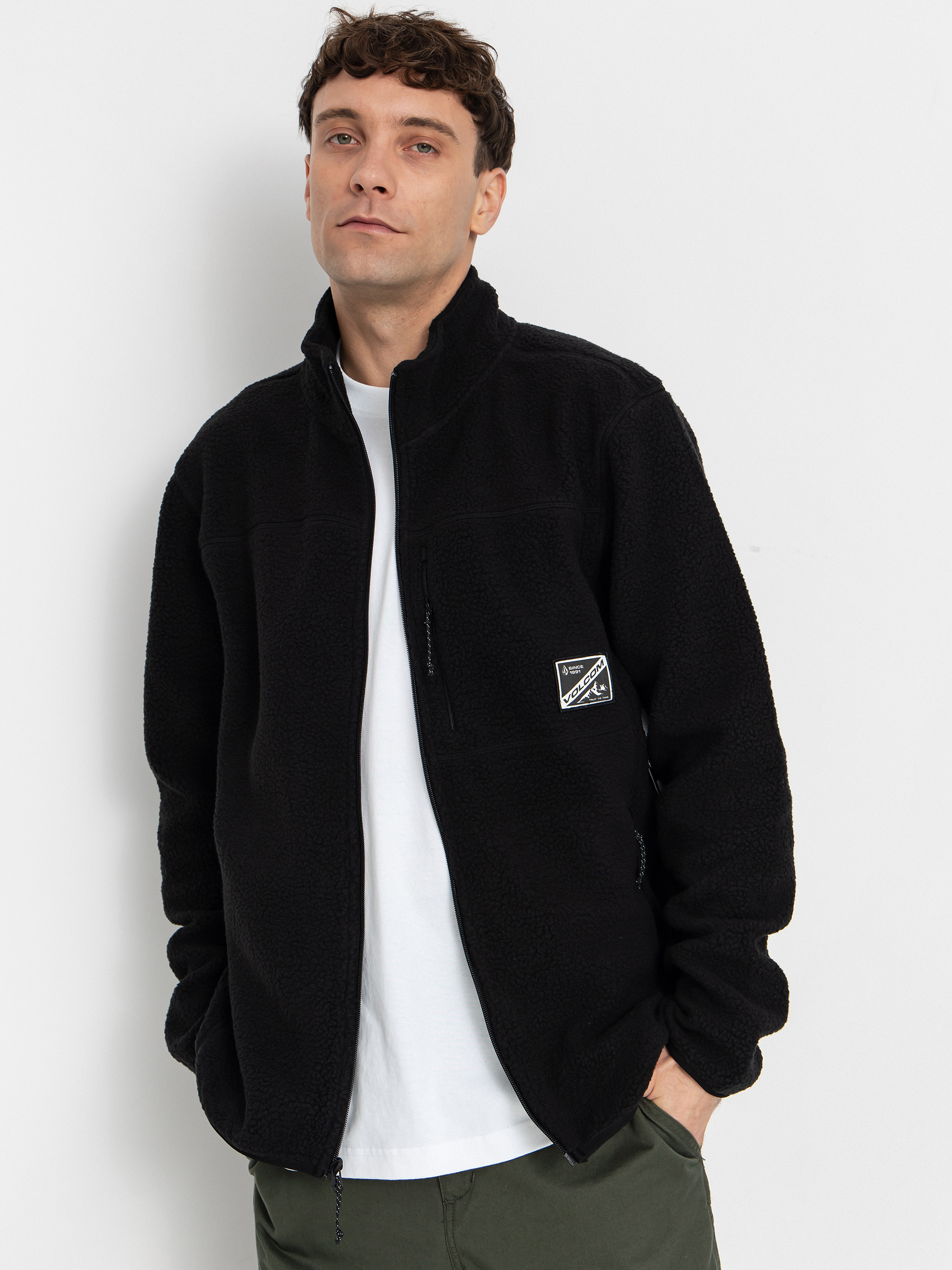 Hanorac din fleece Volcom Nelson Sherpa (black)