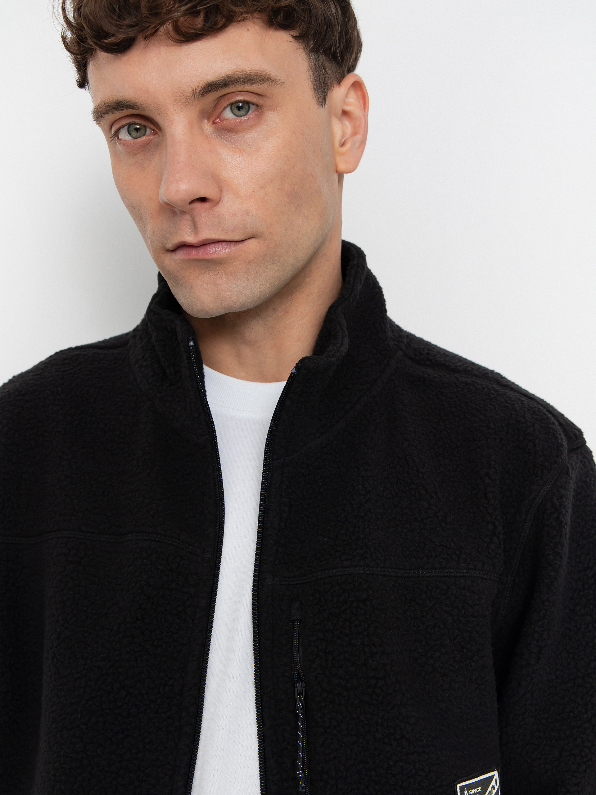 Pentru bărbați Hanorac din fleece Volcom Nelson Sherpa (black)