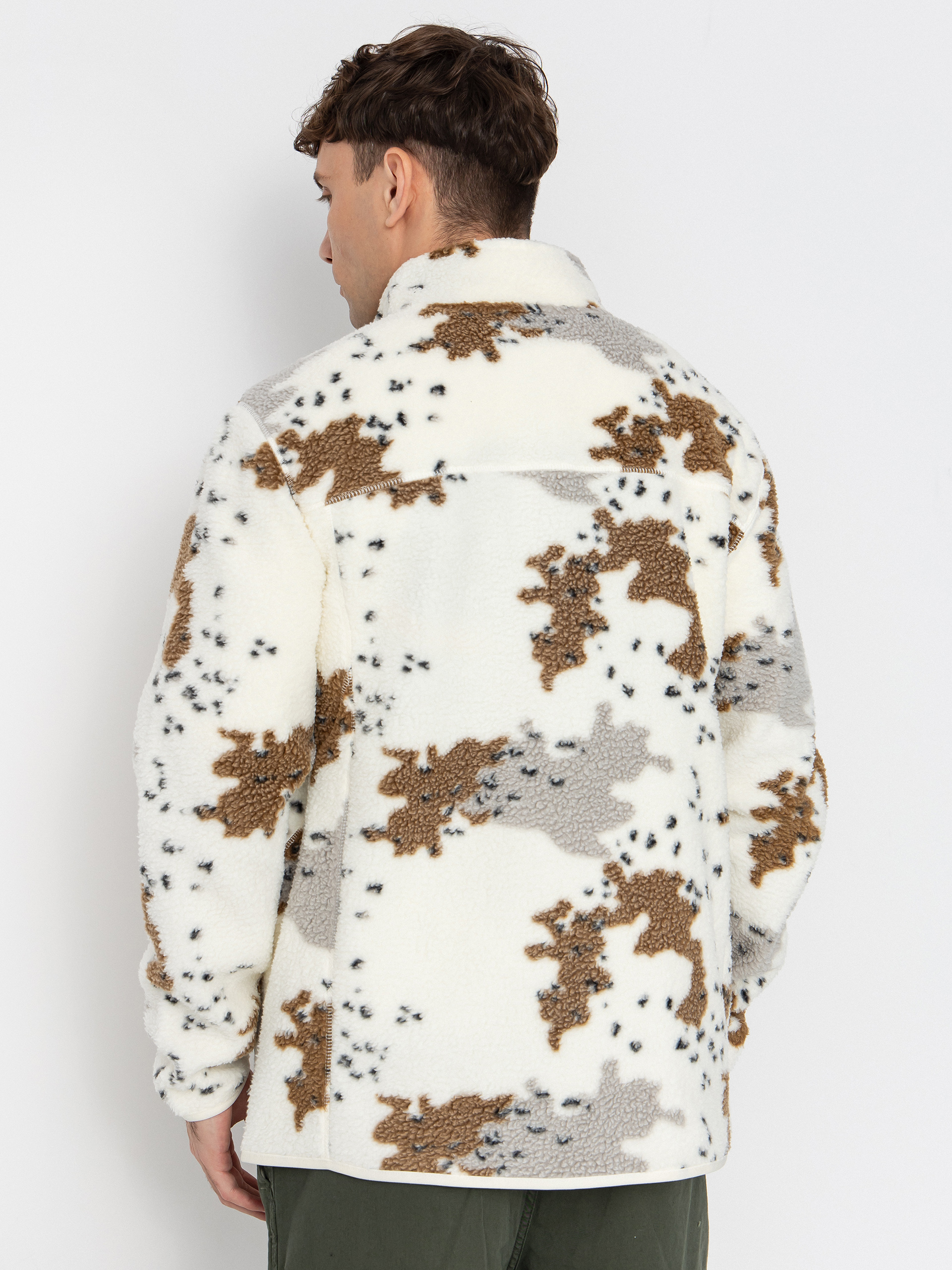 Pentru bărbați Hanorac din fleece Volcom Nelson Sherpa ZHD (white)