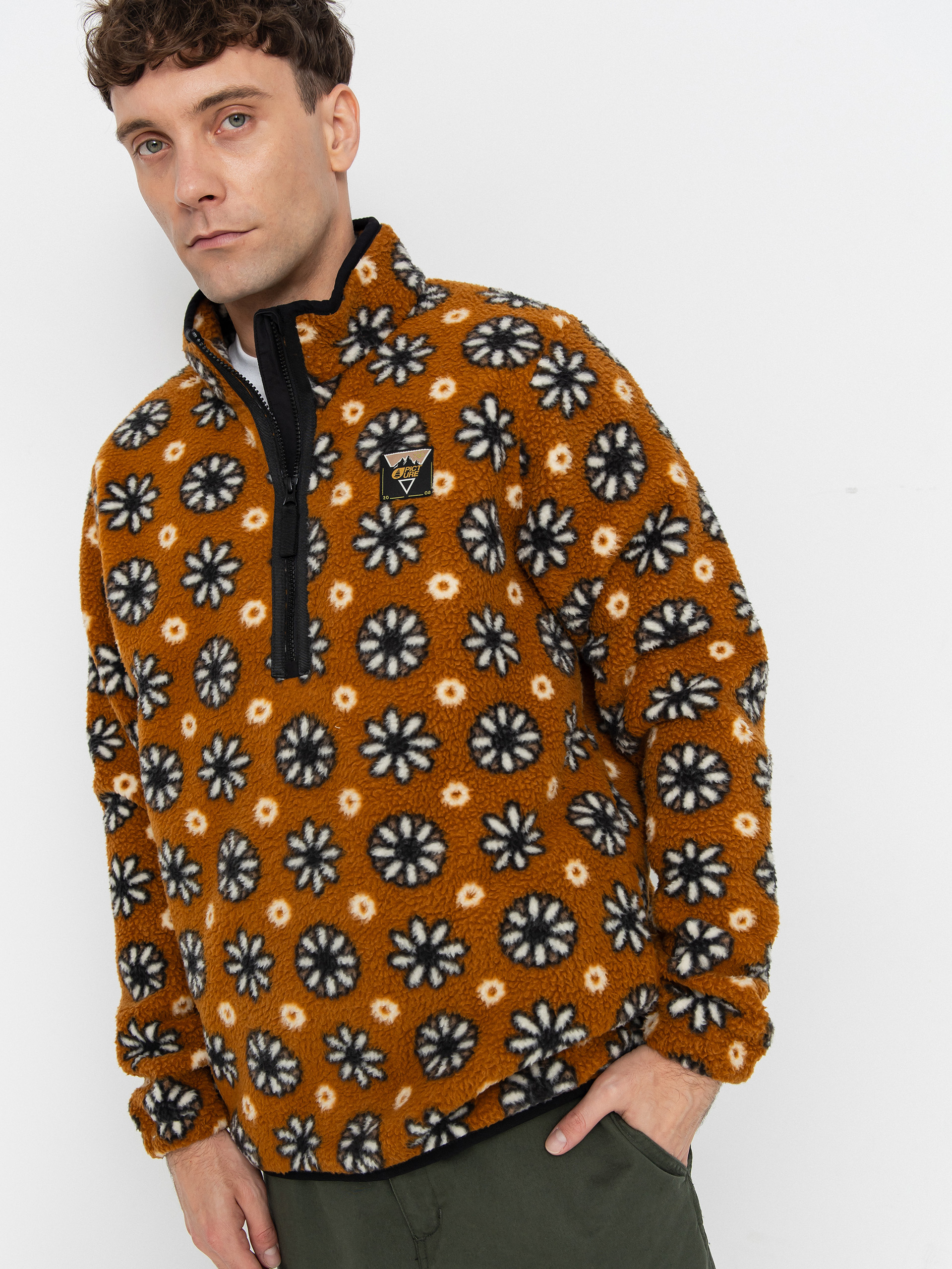 Hanorac din fleece Picture Kimag Printed 1/4 Zip (daisy print)