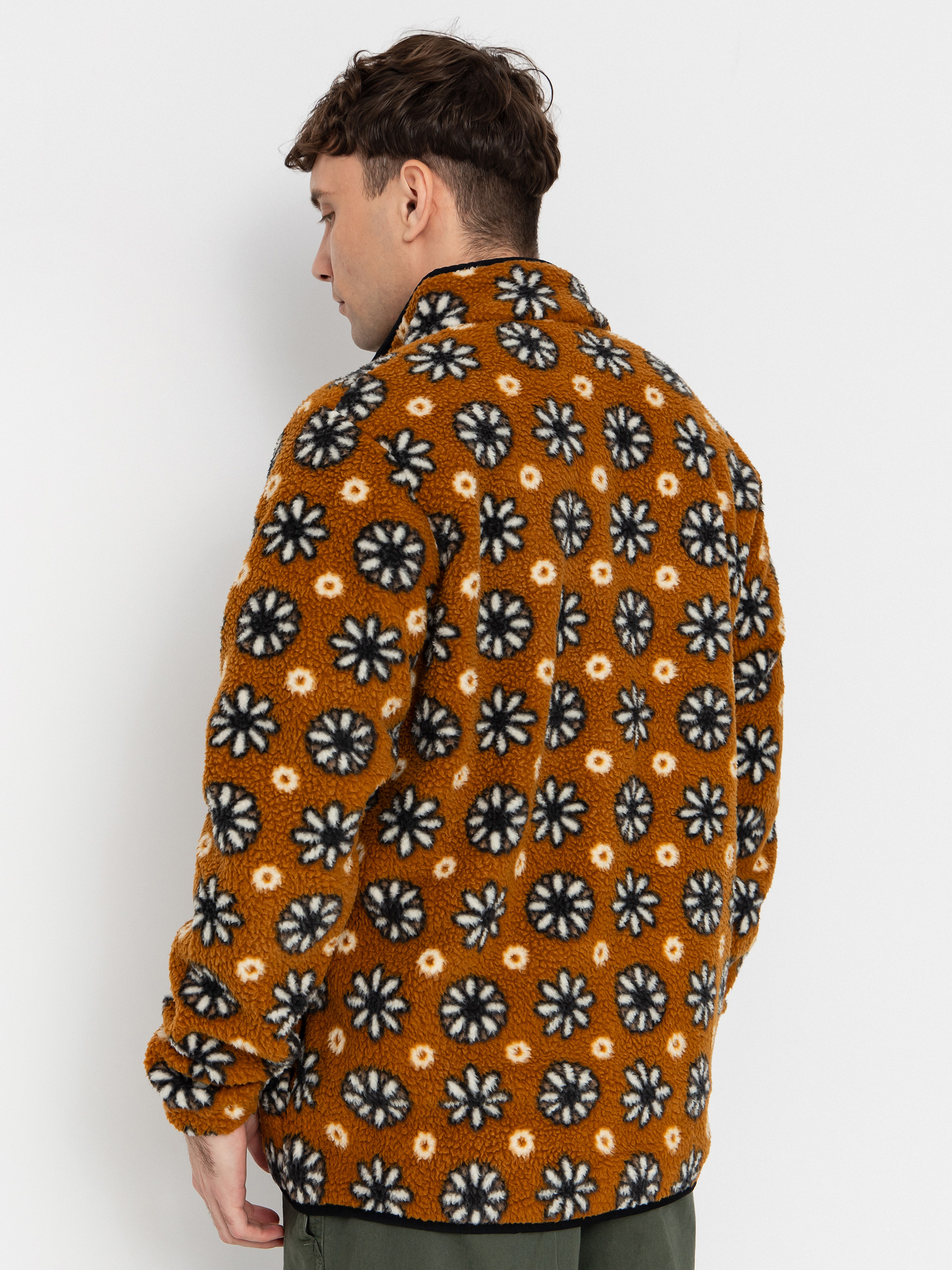 Pentru bărbați Hanorac din fleece Picture Kimag Printed 1/4 Zip (daisy print)
