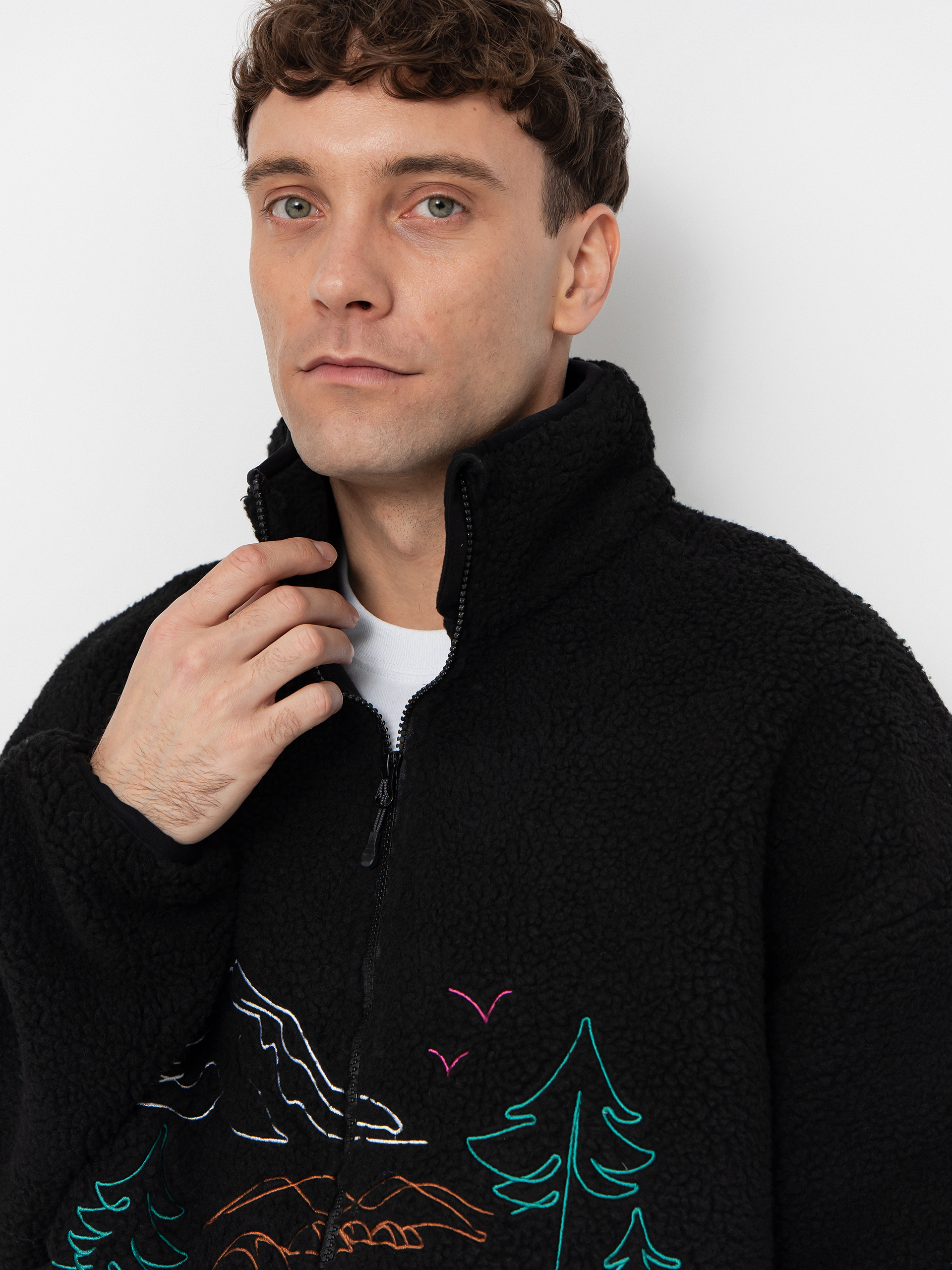 Pentru bărbați Hanorac din fleece Picture Hafdals Embro (black)