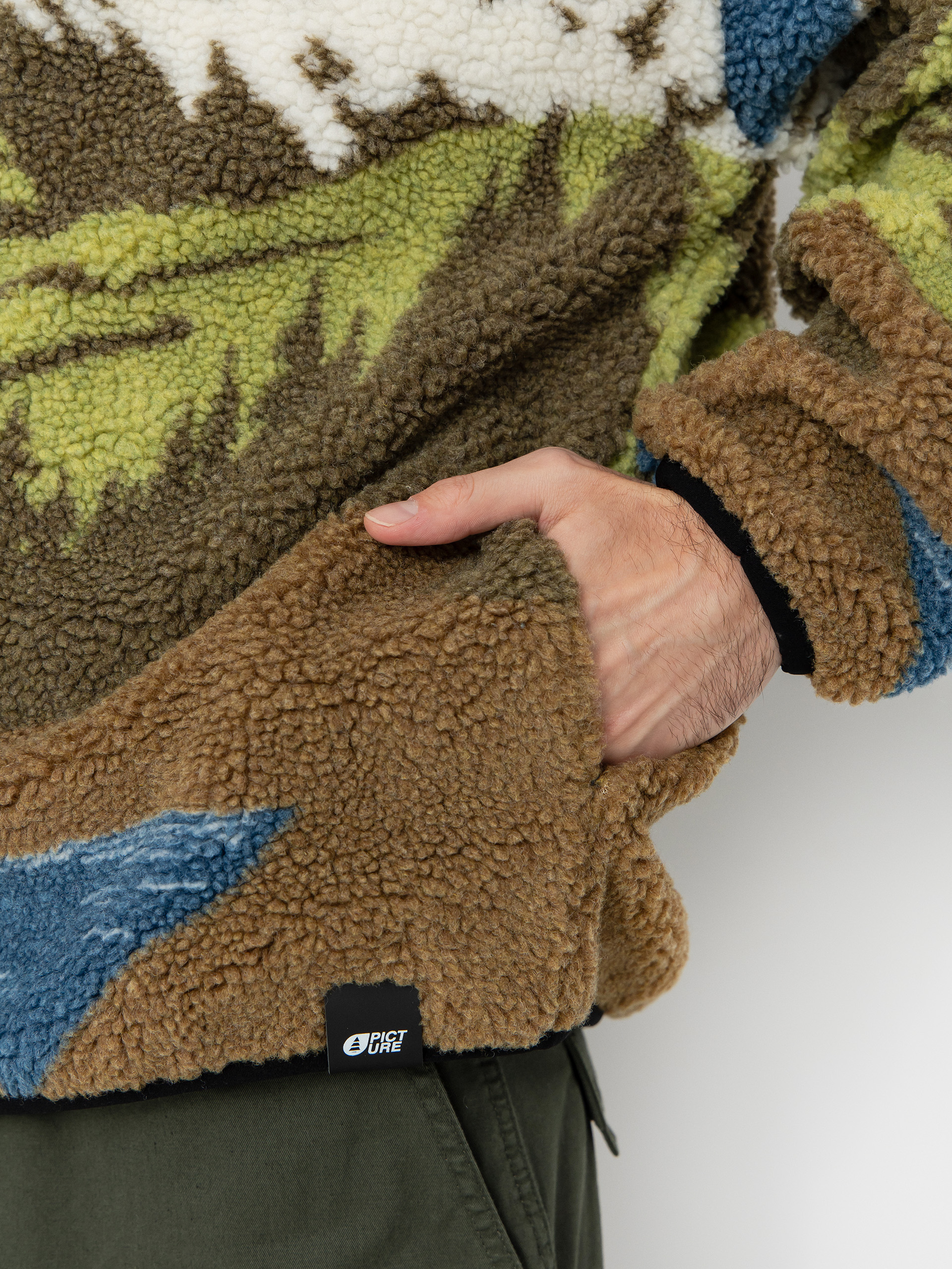 Pentru bărbați Hanorac din fleece Picture Hafdals (cloudy landsc sherpa m)