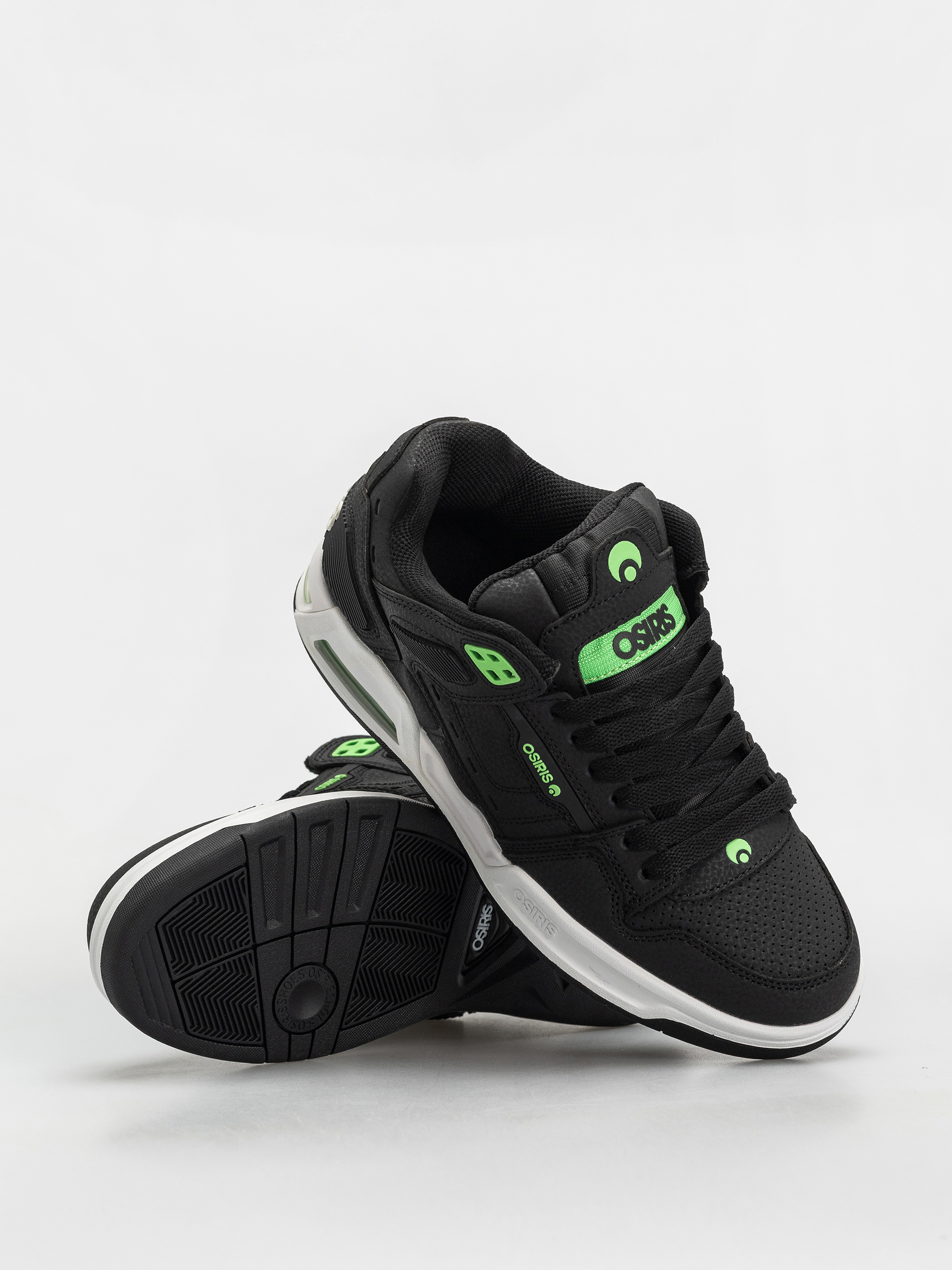 Pantofi Osiris Peril (black/black/green)