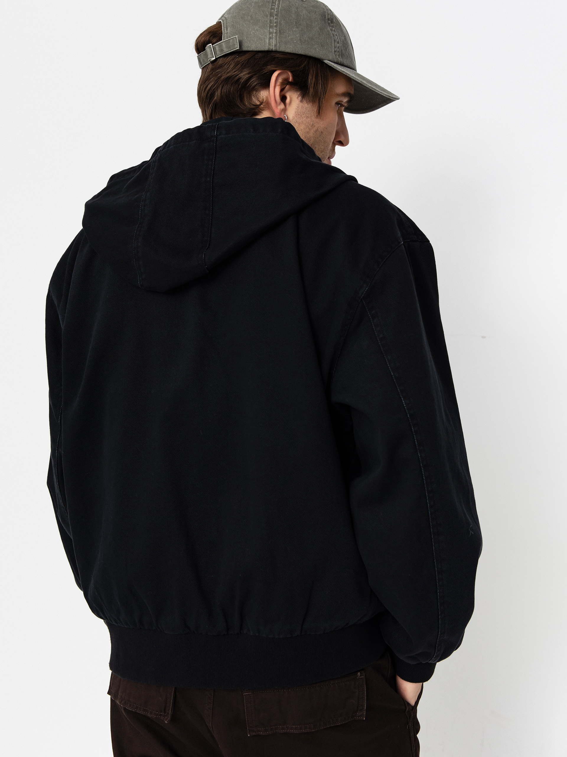 Geacă OBEY Obey Glen Zip Up (black faded wash)