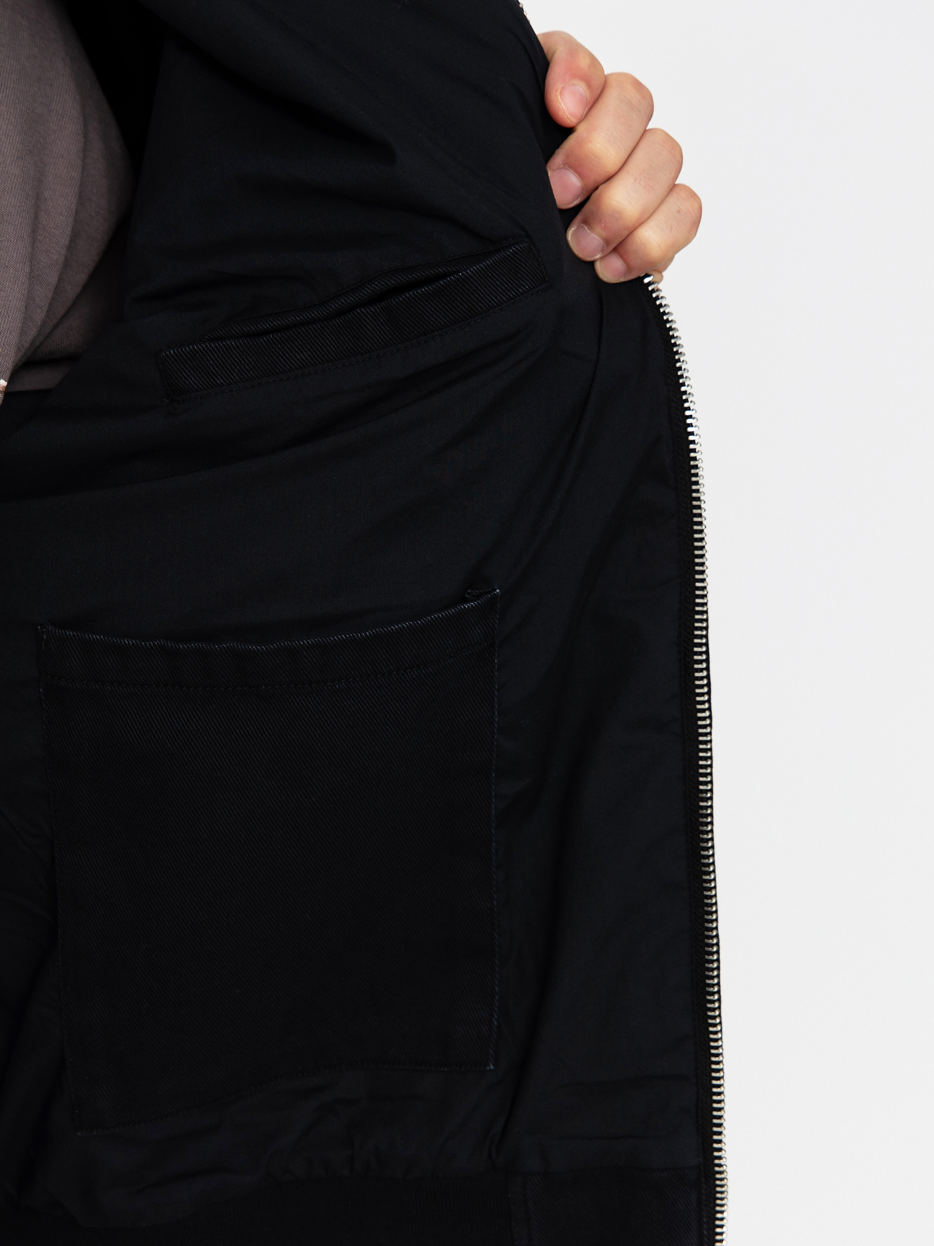 Geacă OBEY Obey Glen Zip Up (black faded wash)