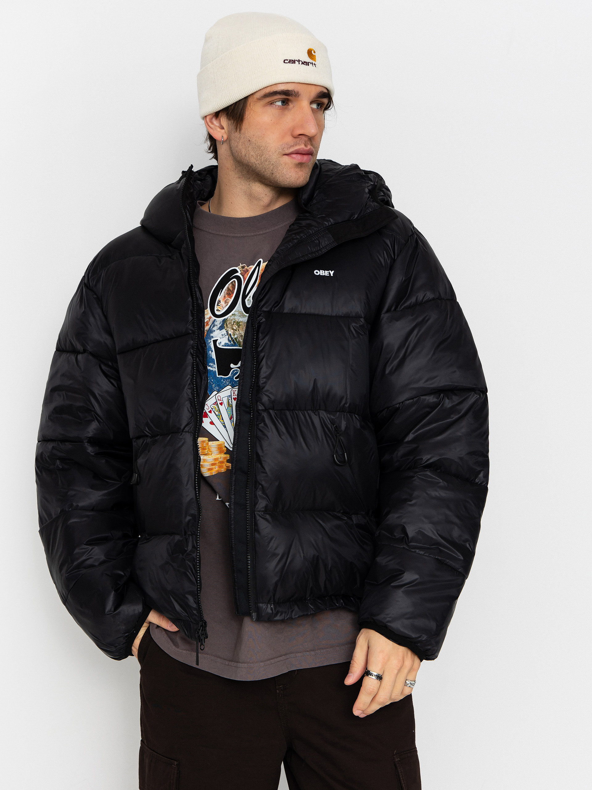 Geacă OBEY Stratus Puffer (black)