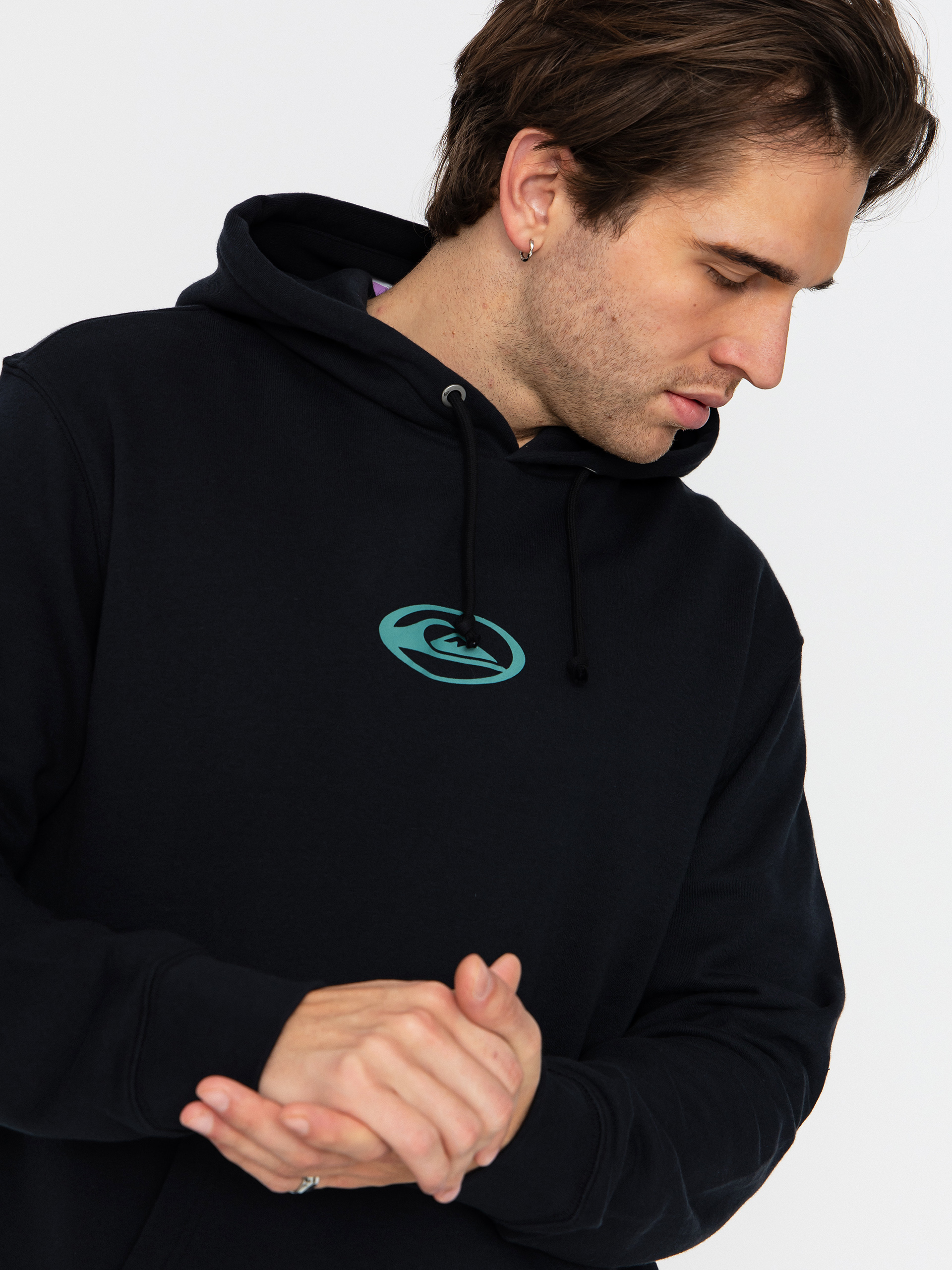 Hanorac cu glugă Quiksilver Salt Water Graphic HD (black)