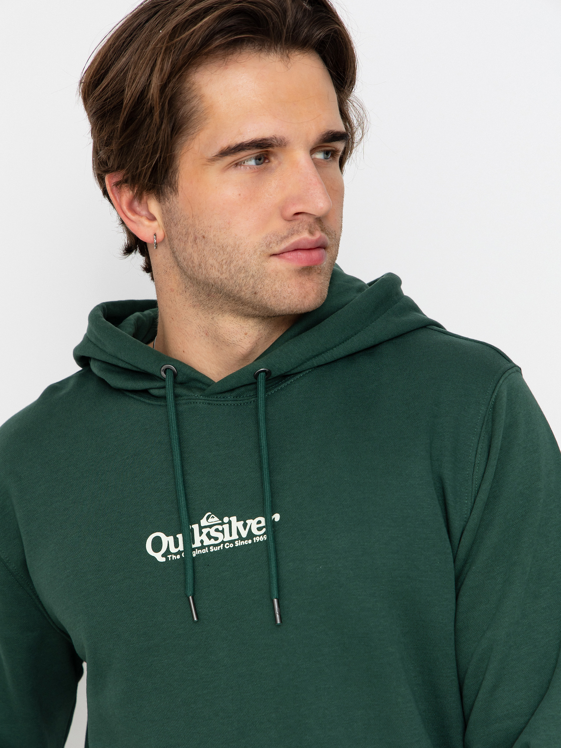 Hanorac cu glugă Quiksilver Fineline HD (trekking green)