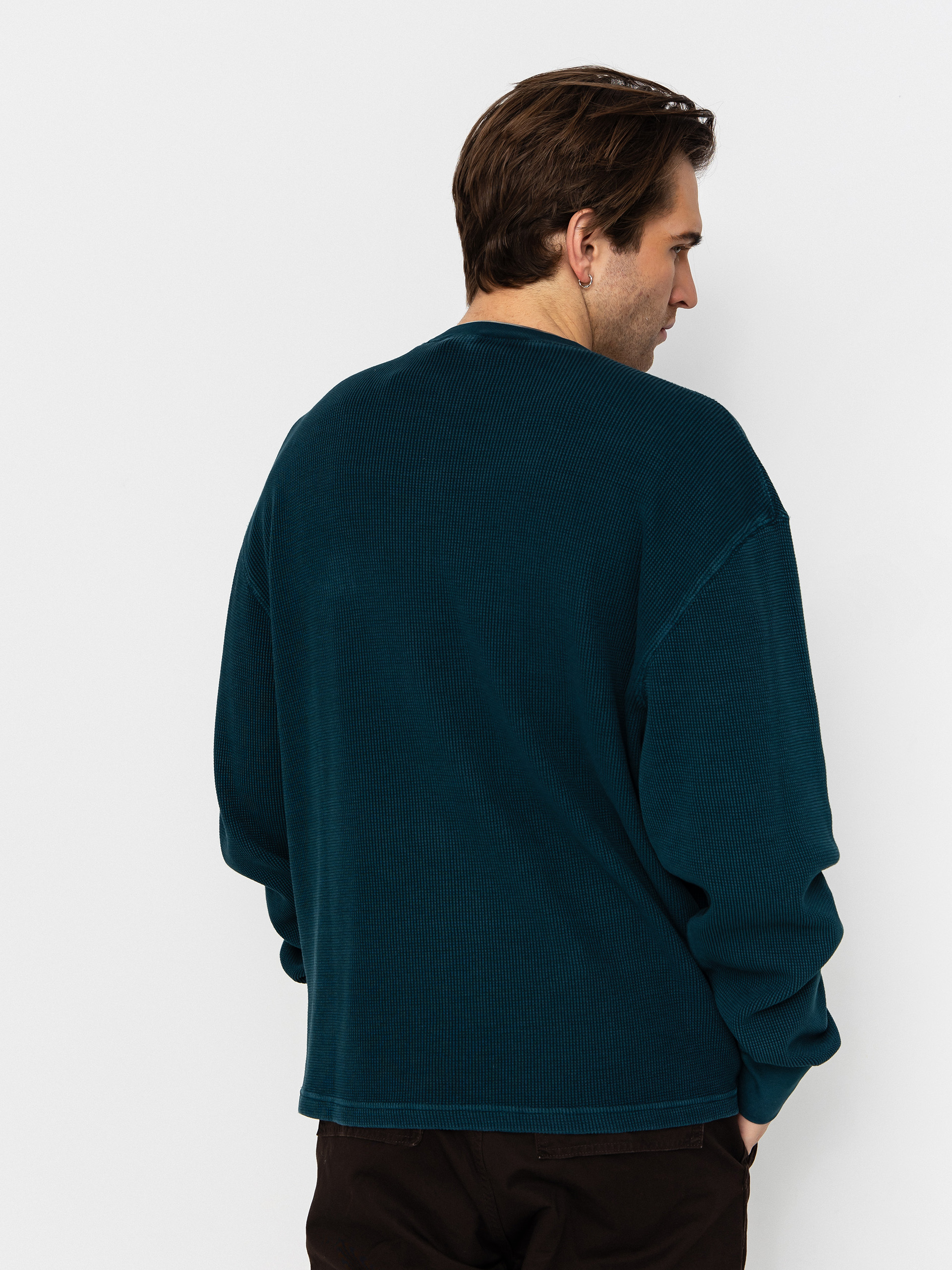 Longsleeve Carhartt WIP Vista Waffle (deep lagoon/garment dyed)