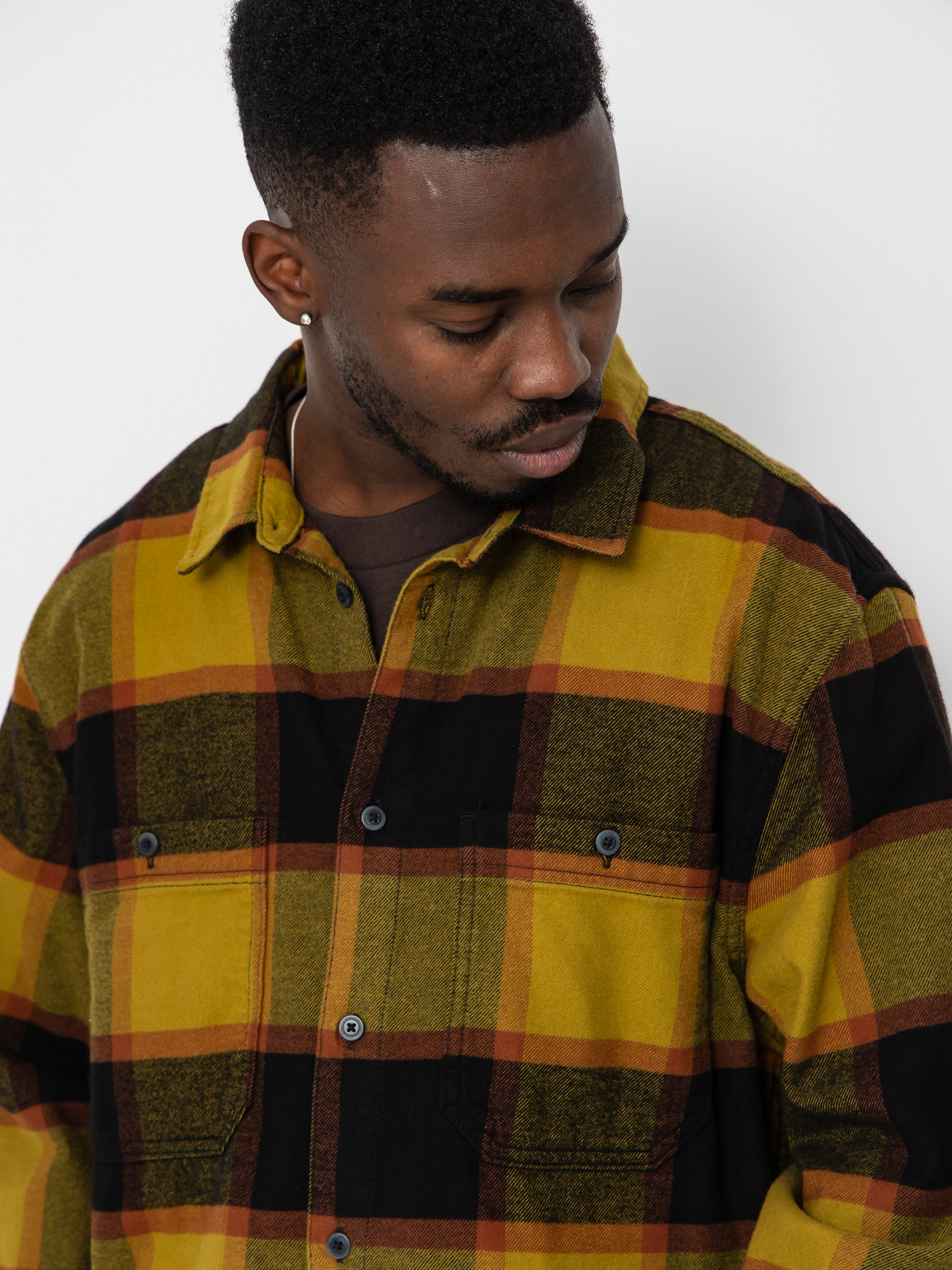 Cămașă Vans Larkspur Plaid Flannel (burnt gold/black)