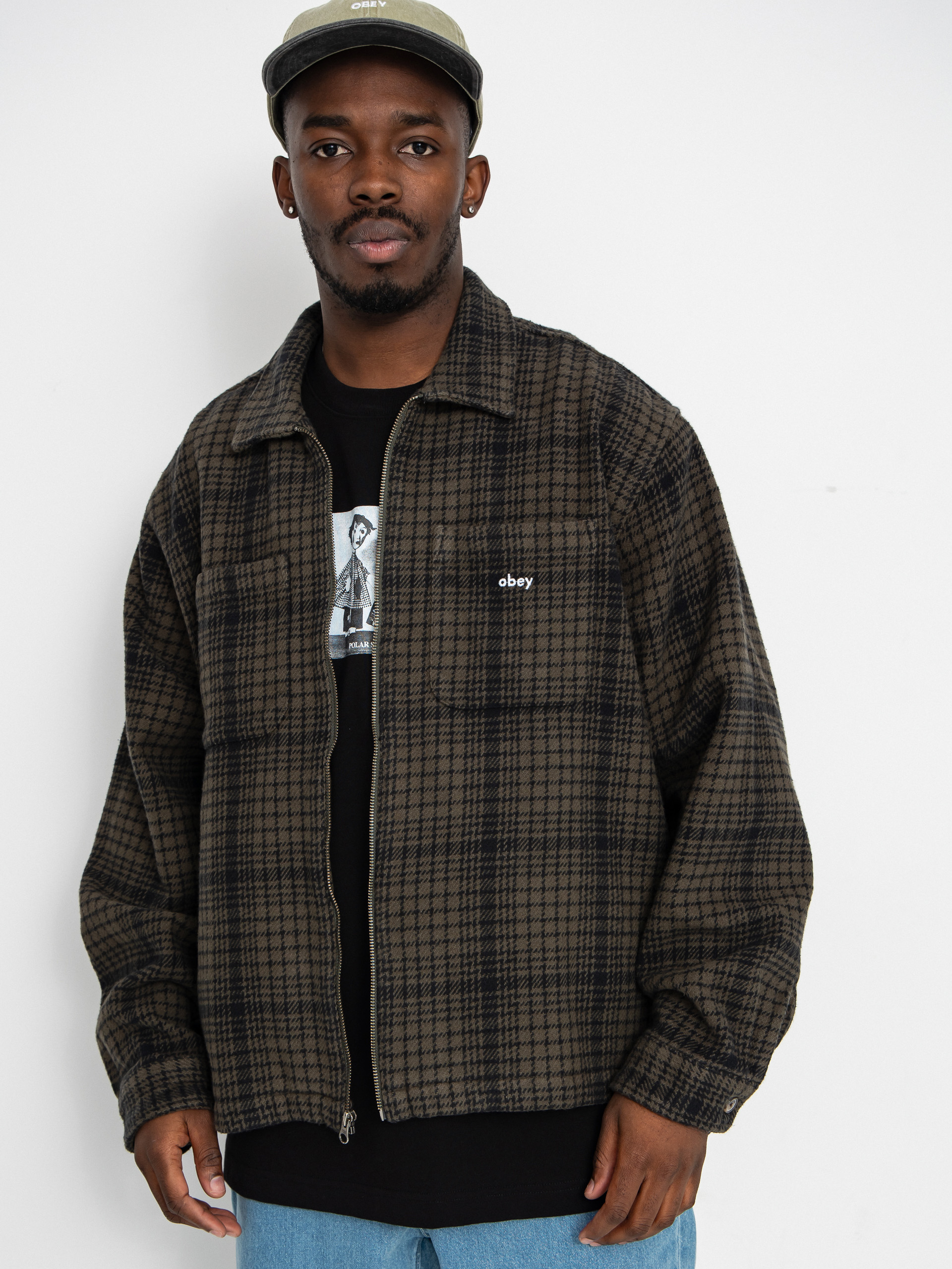 Geacă OBEY Parker Zip (rosin multi)