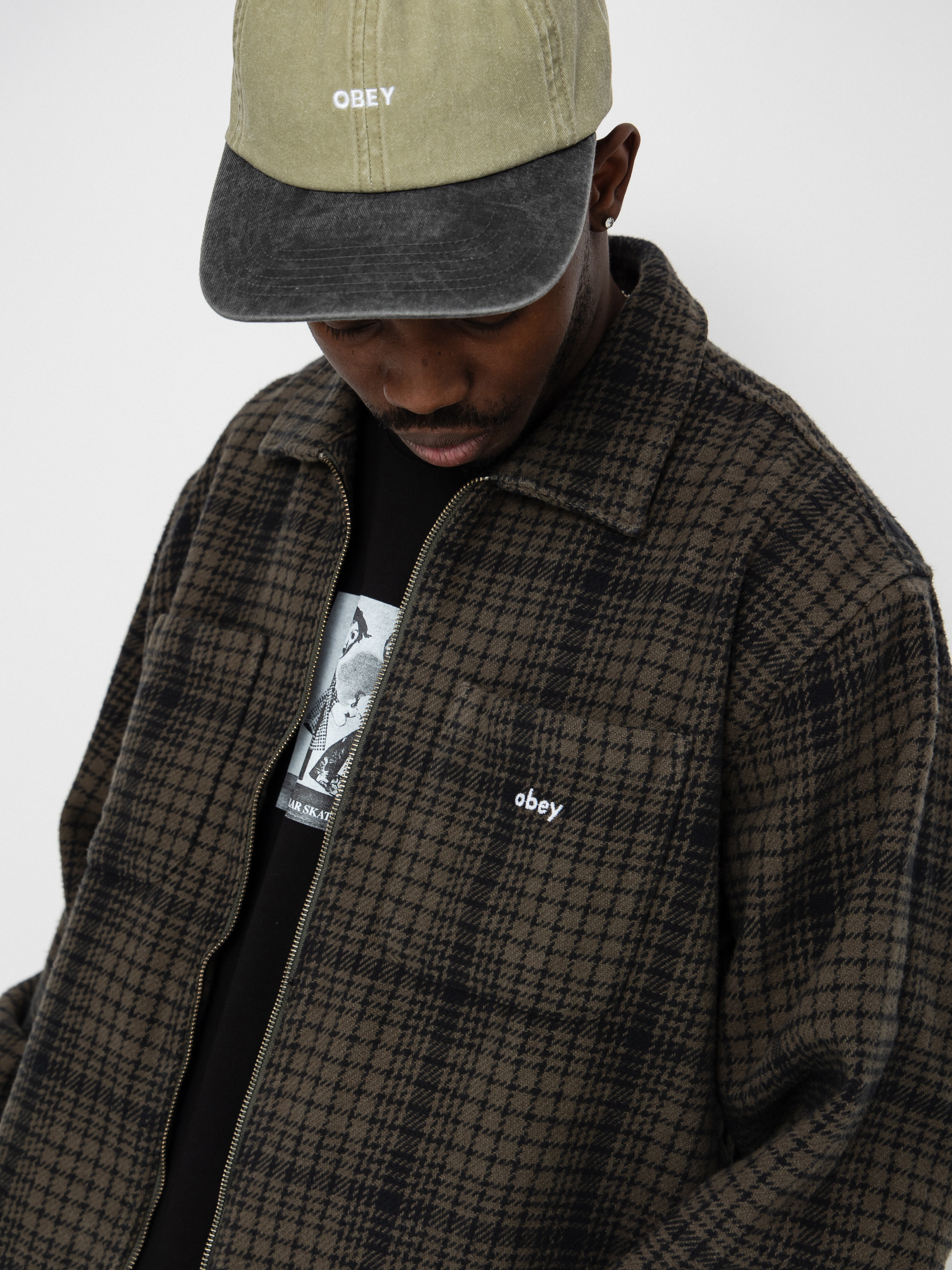 Geacă OBEY Parker Zip (rosin multi)