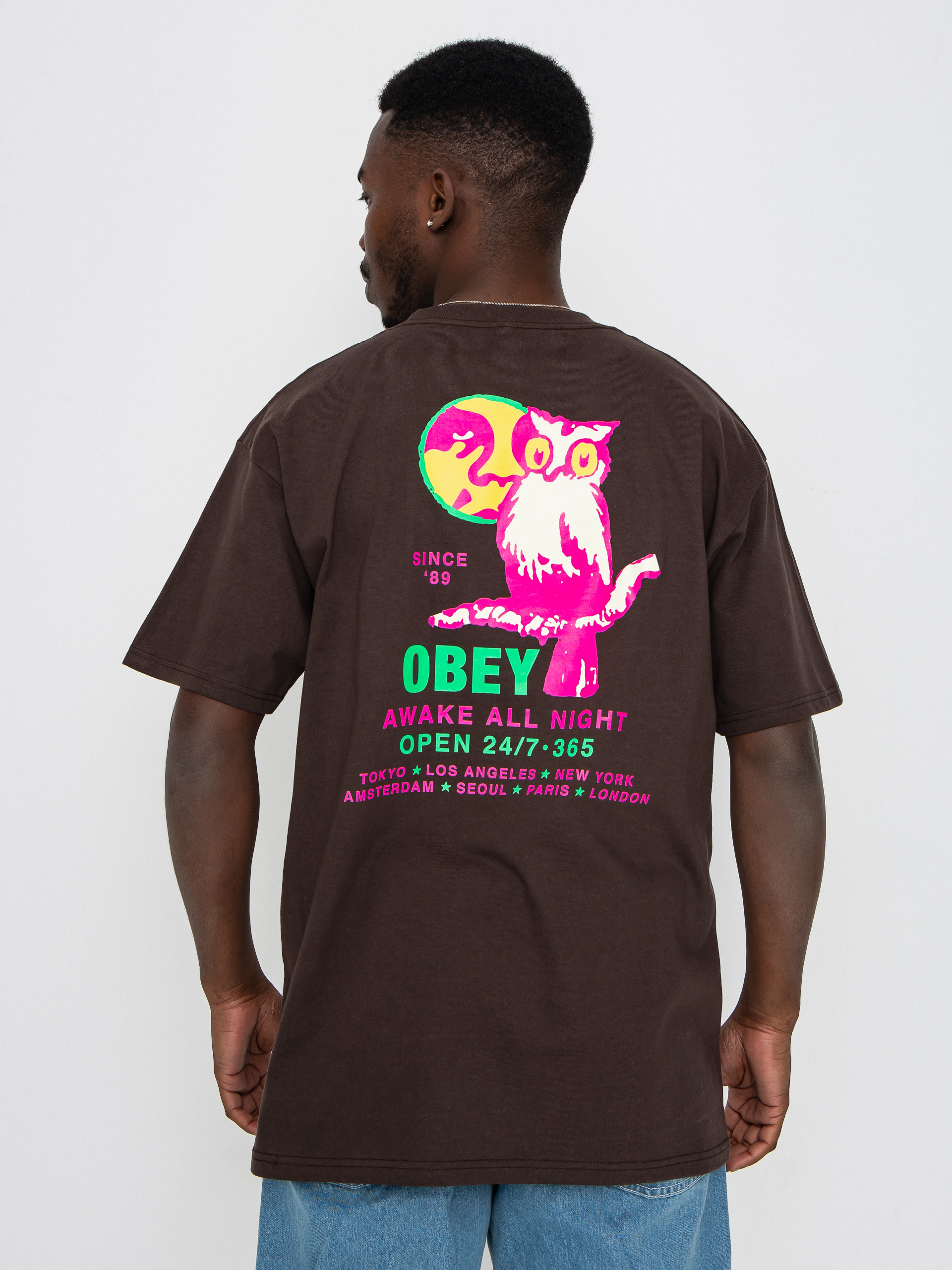 Tricou OBEY Obey Owl (java brown)