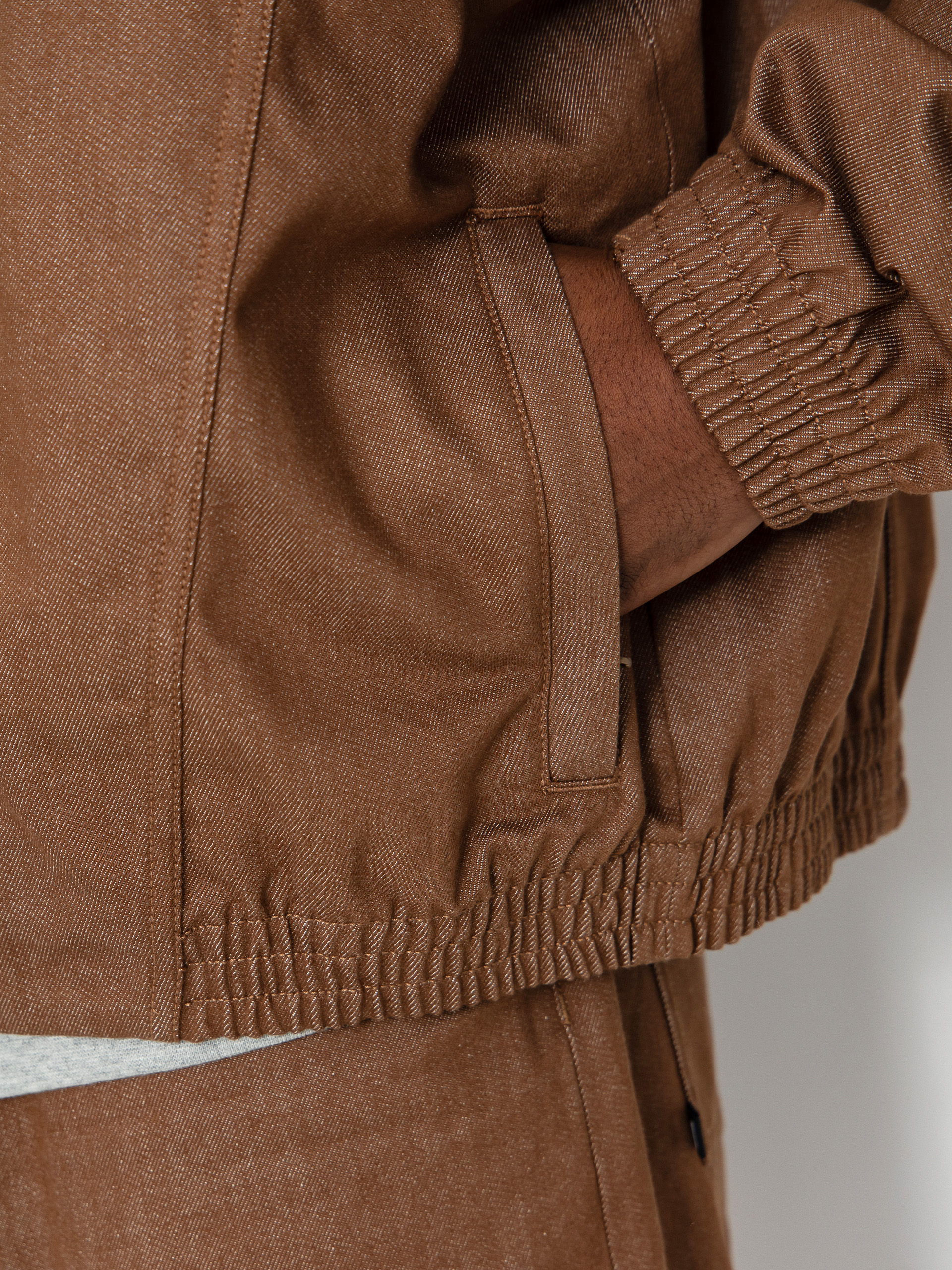 Geacă Nike SB Denim FZ Trak (mosswood brown/white)