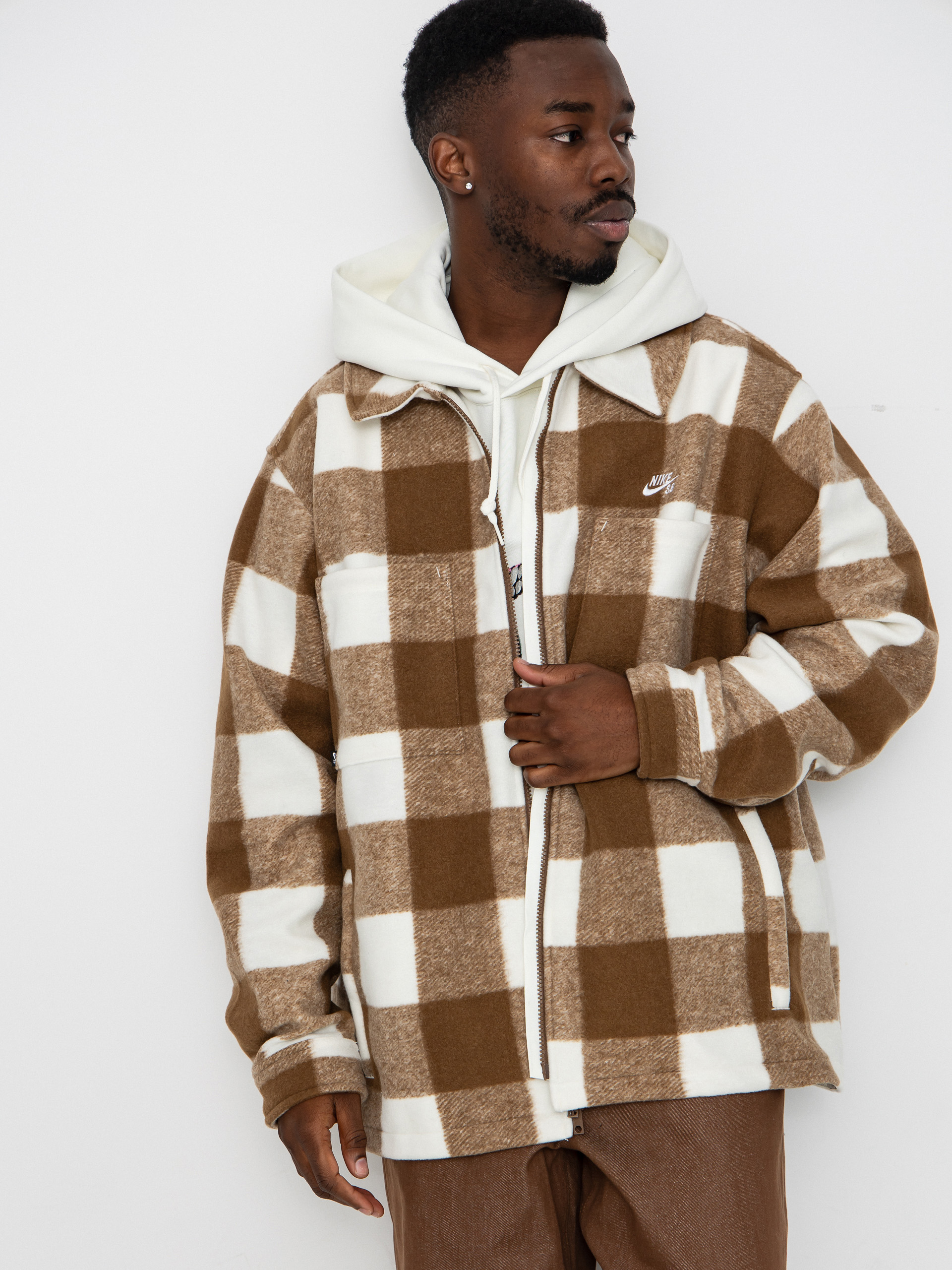 Cămașă Nike SB Essntl Strtdymrn (sail/mosswood brown/white)