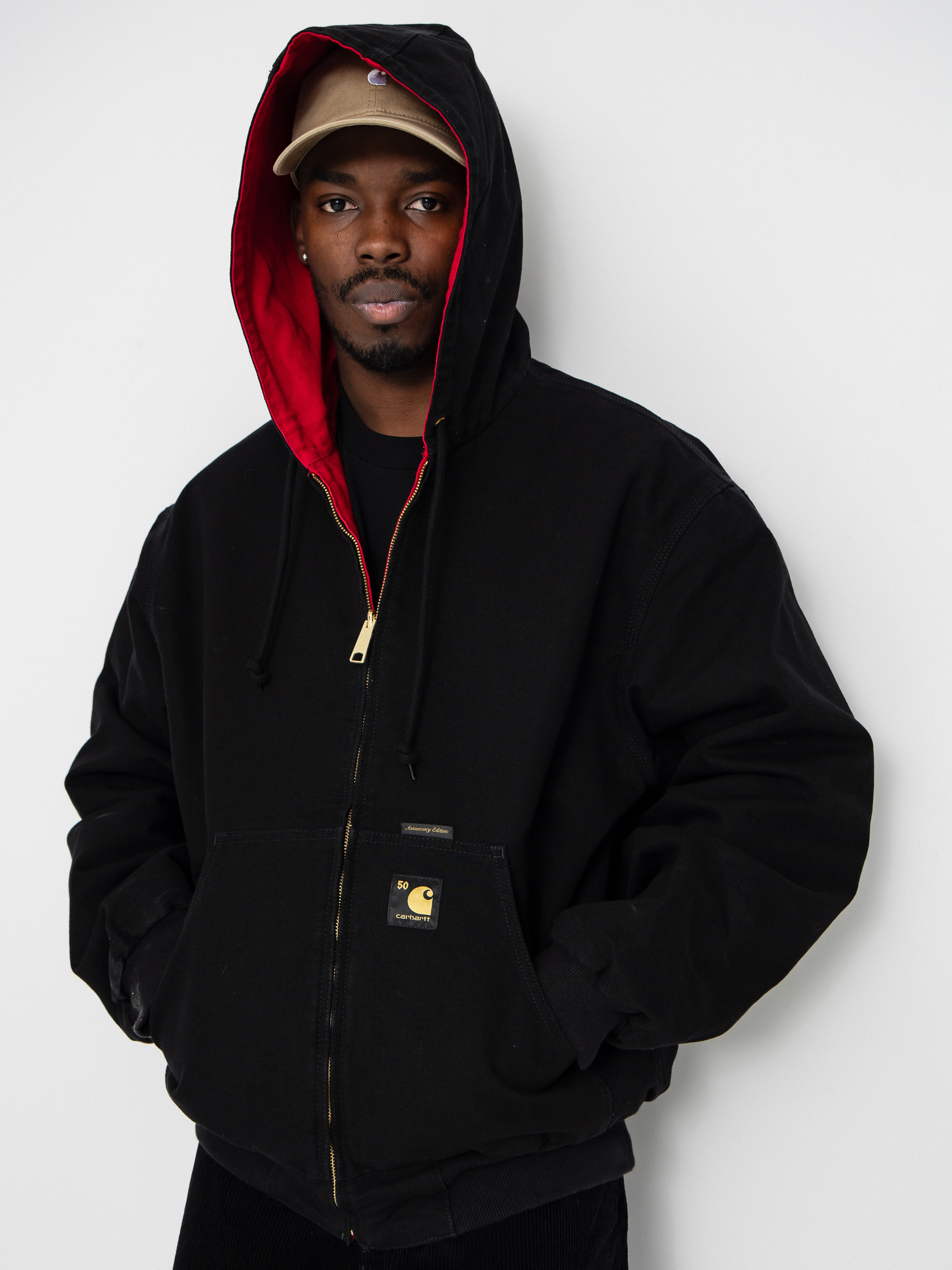 Geacă Carhartt WIP 50 Years Anniversary OG Active (black/usa red/rinsed)