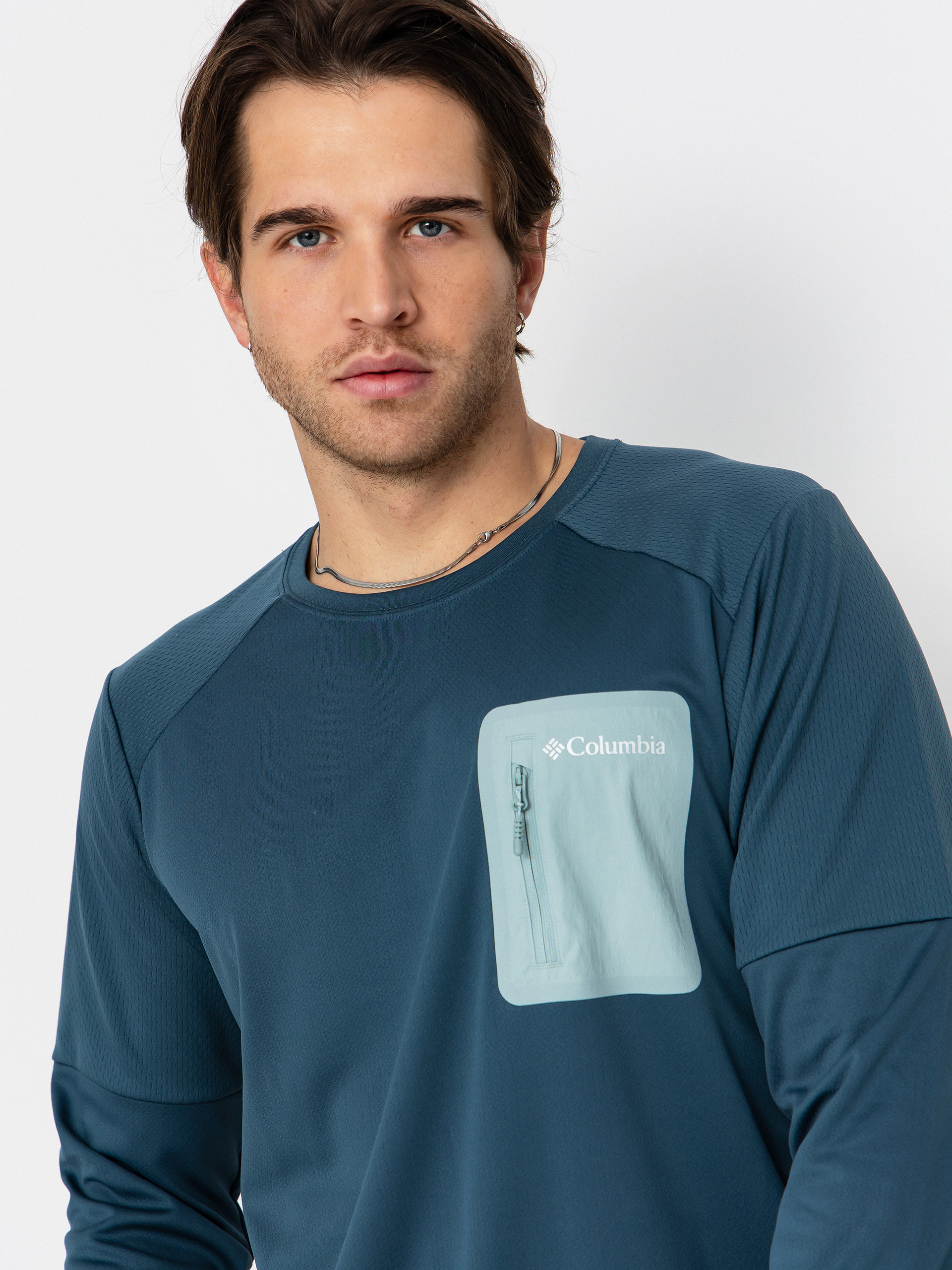 Longsleeve Columbia Tech Knit Crew (everblue/crush)