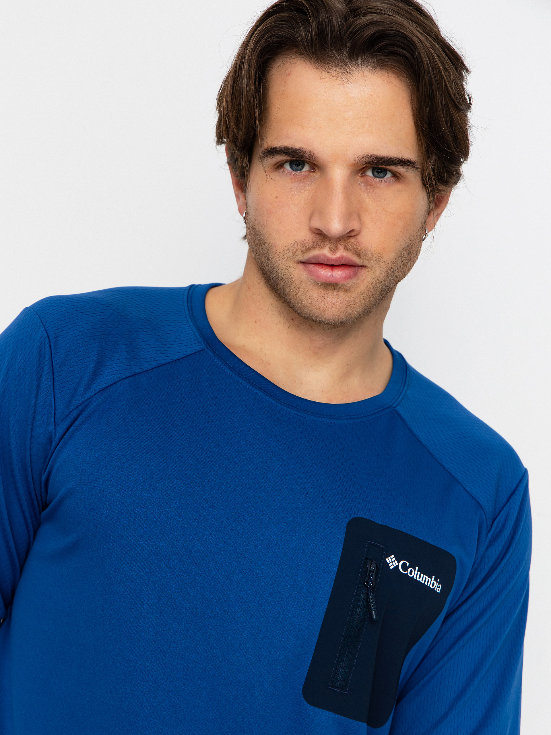 Longsleeve Columbia Tech Knit Crew (mtn blue/coll)