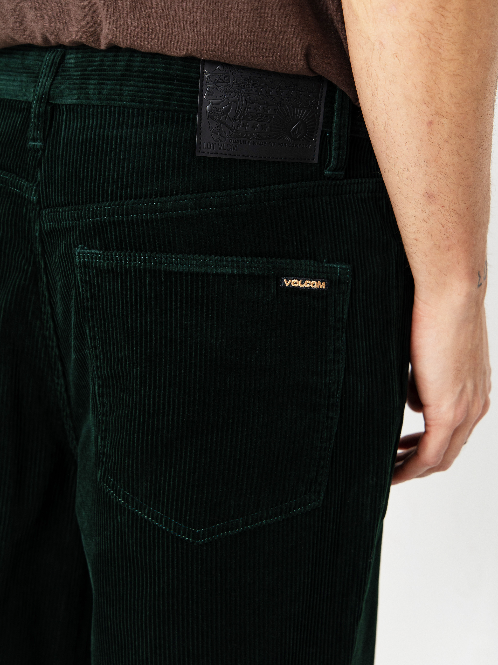 Pantaloni Volcom Billow Tapered Cord (scarab)