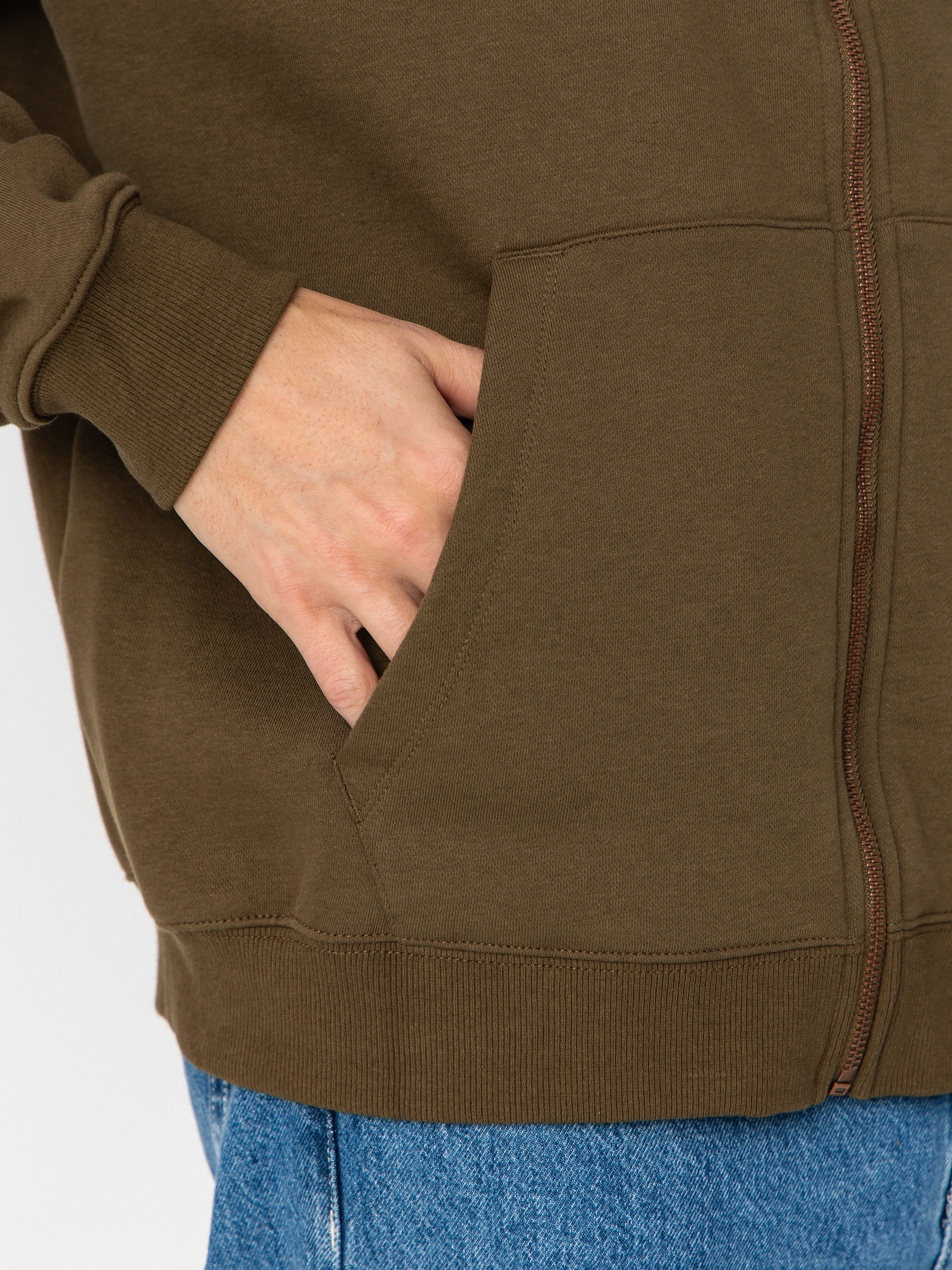 Hanorac cu glugă Volcom Single Stone ZHD (sage leaf)