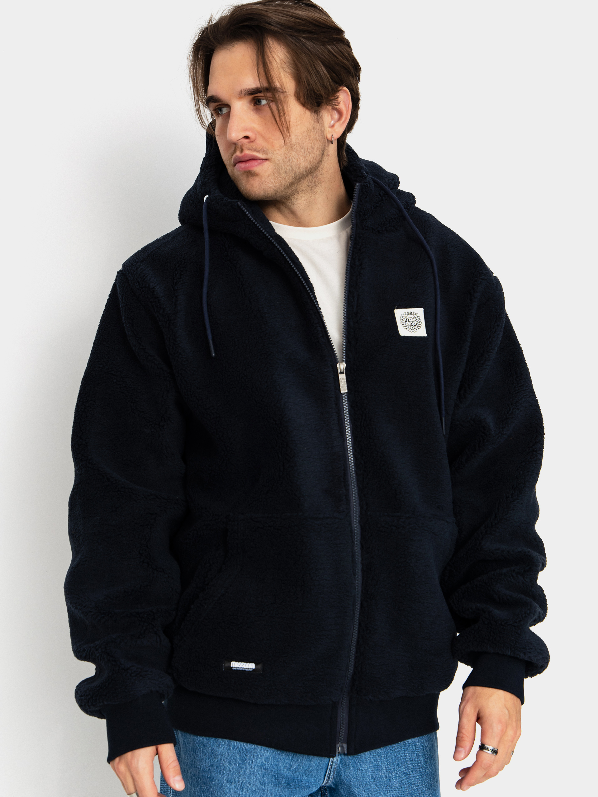 Geacu0103 MassDnm Patch Teddy Zip Hoody (navy)