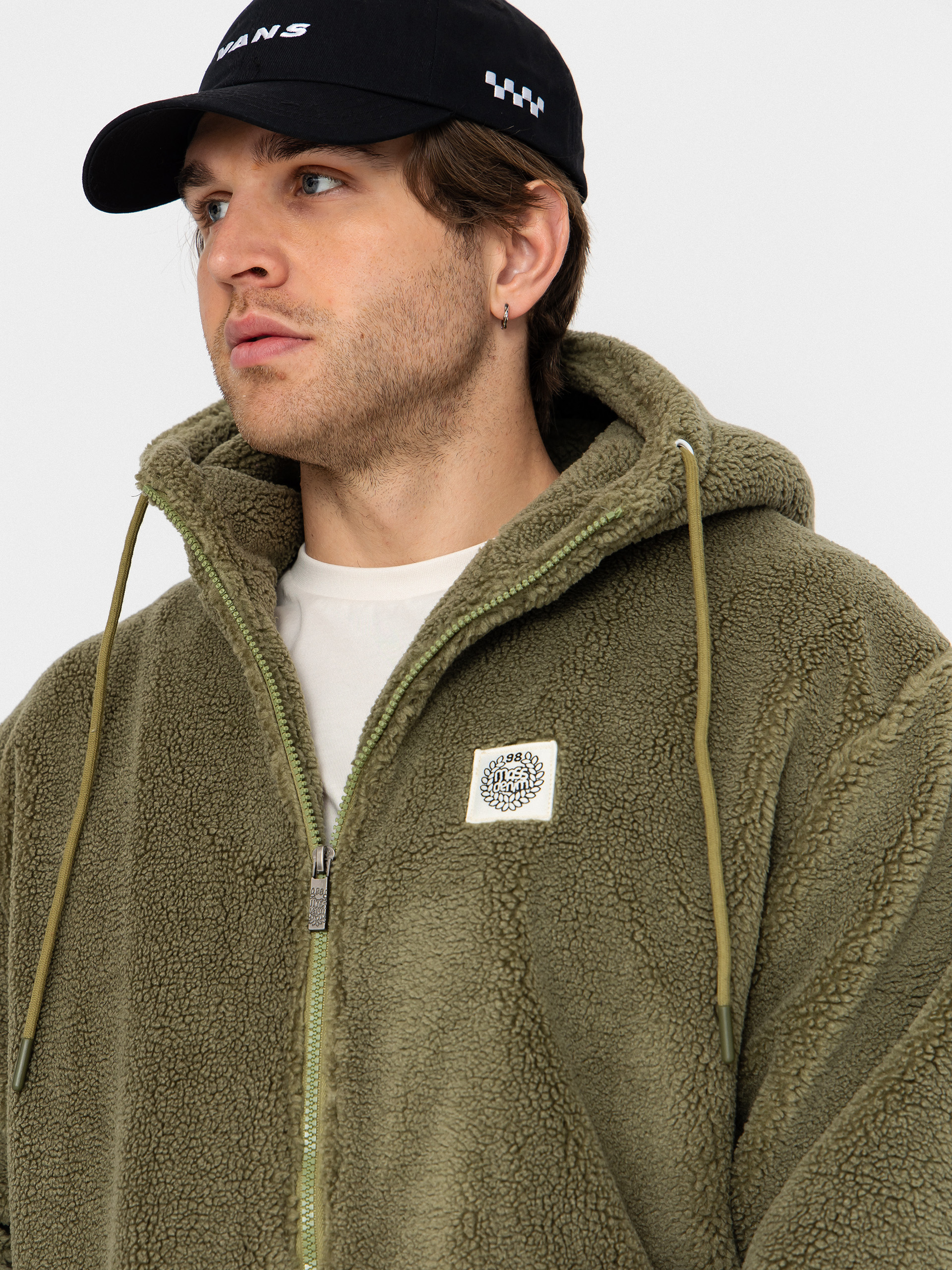 Geacă MassDnm Patch Teddy Zip Hoody (olive)