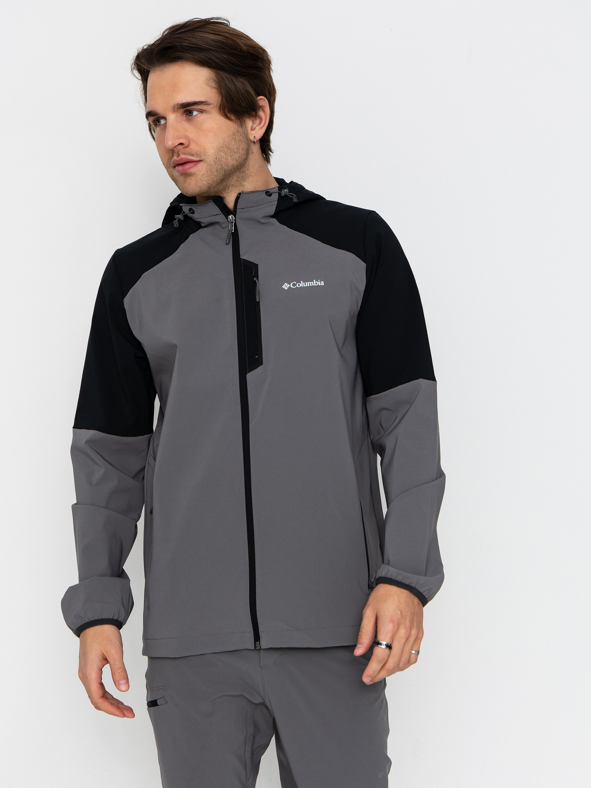Geacă Columbia Tech Softshell HD (city grey/black)