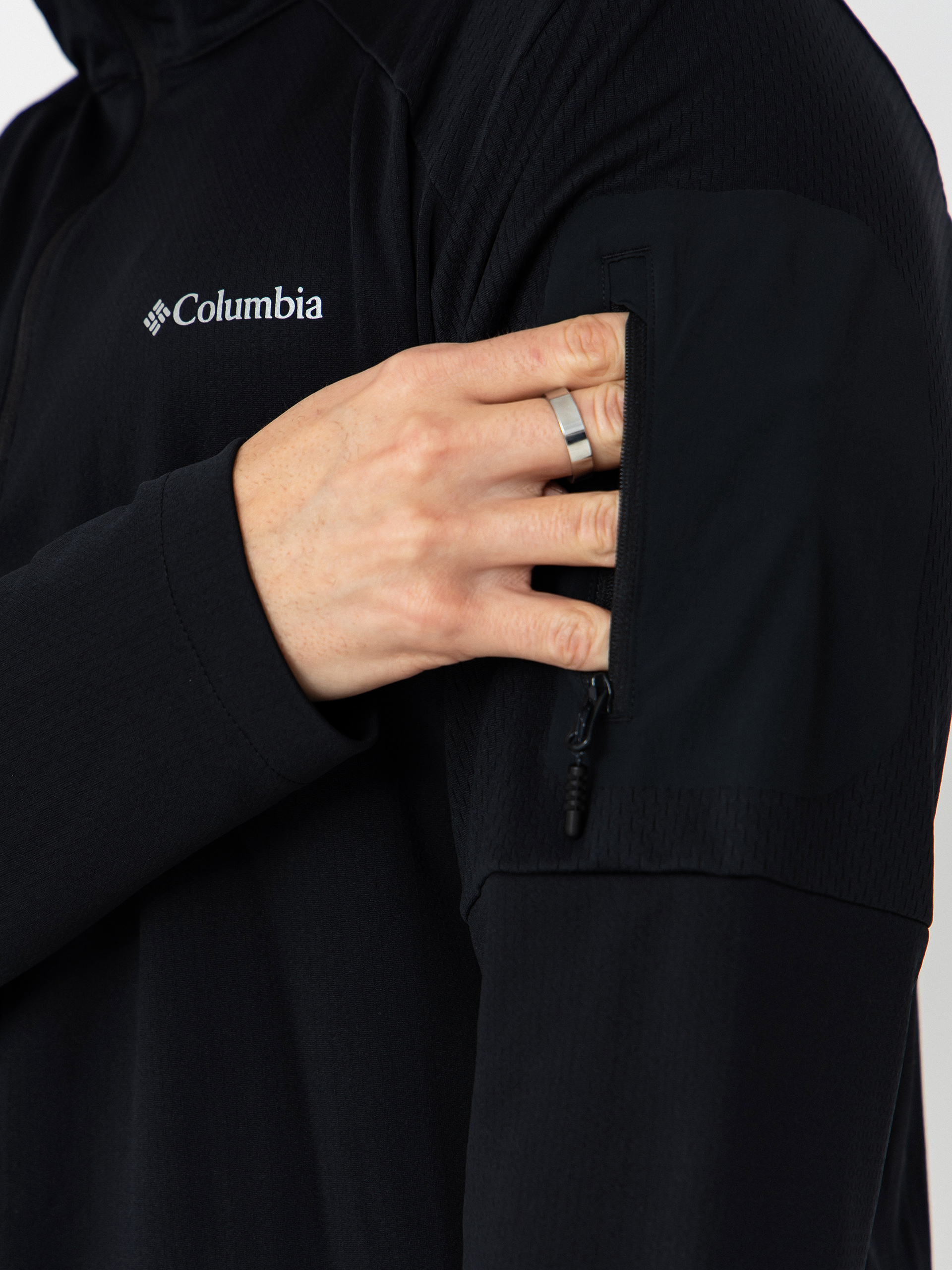 Pentru bărbați Hanorac din fleece Columbia Tech Knit 1/4 Zip (black)