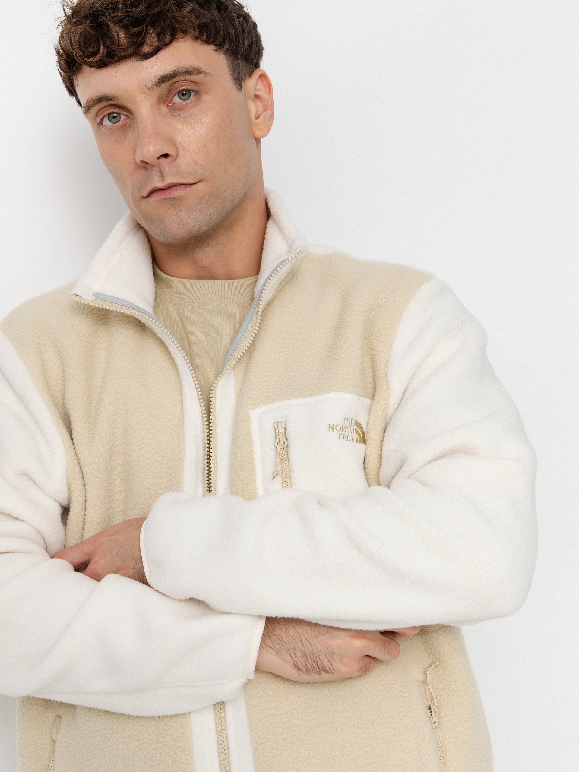 Pentru bărbați Hanorac din fleece The North Face Yumiori (gravel/white dune/grave)