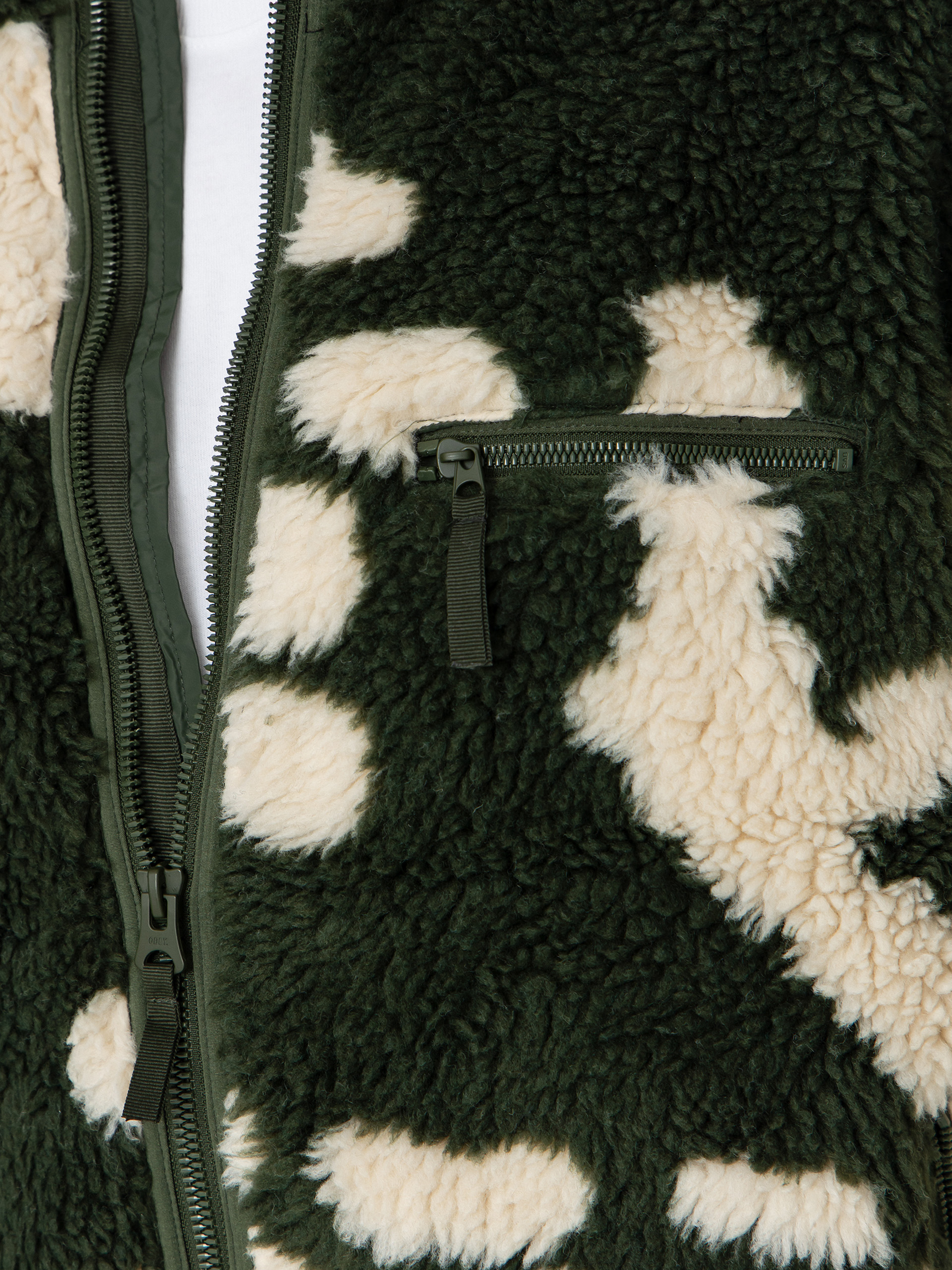 Pentru bărbați Hanorac din fleece OBEY Obey Shaggy Sherpa (kombu green multi)