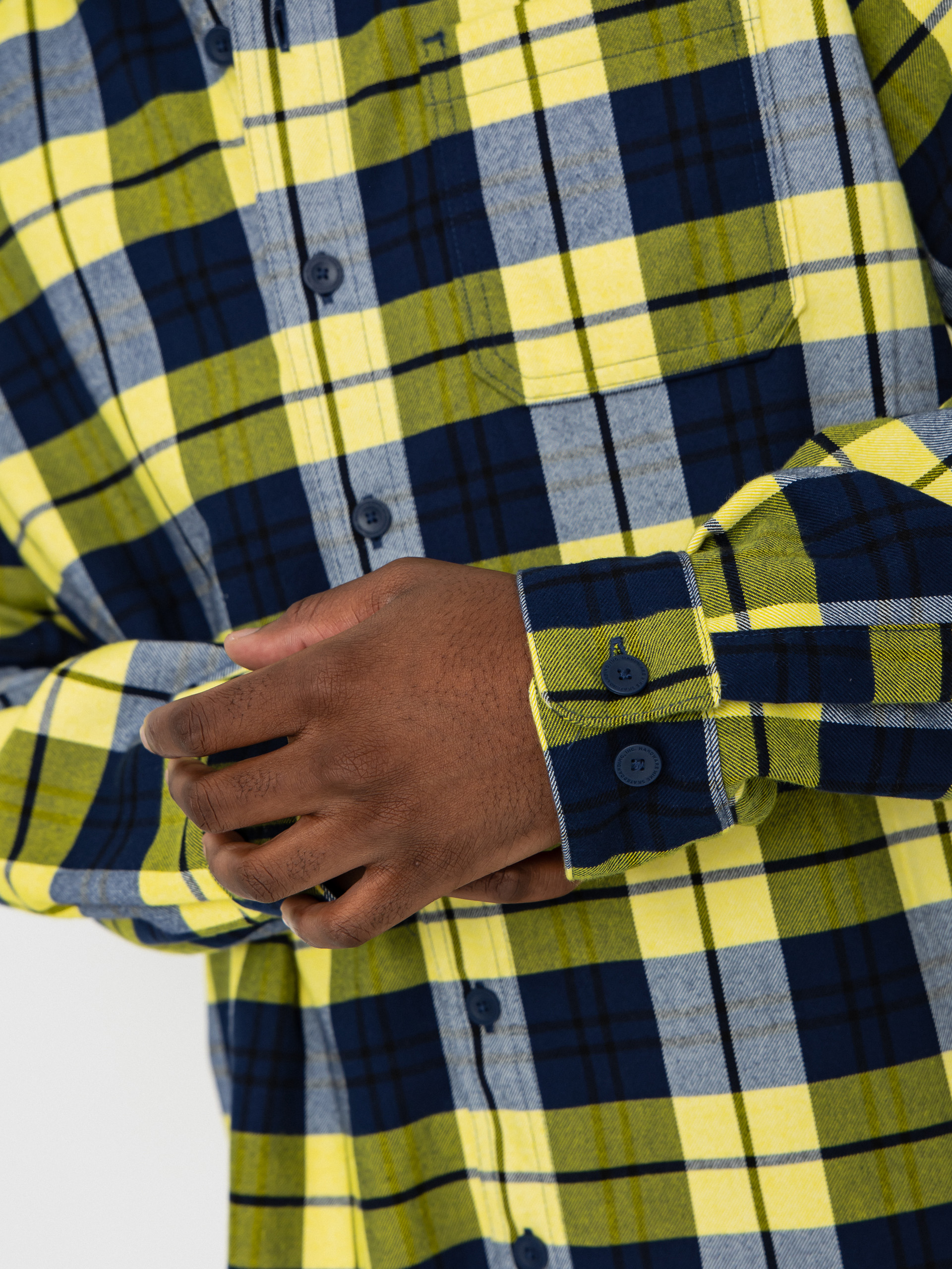 Cămașă Nike SB Flnnl Koston (midnight navy/speed yellow)