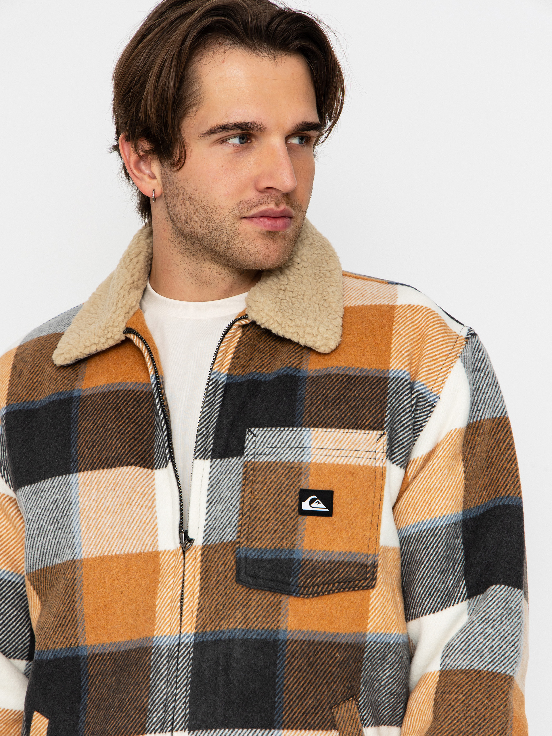 Geacă Quiksilver Dna Sherpa Harrington (almond motherfly check)