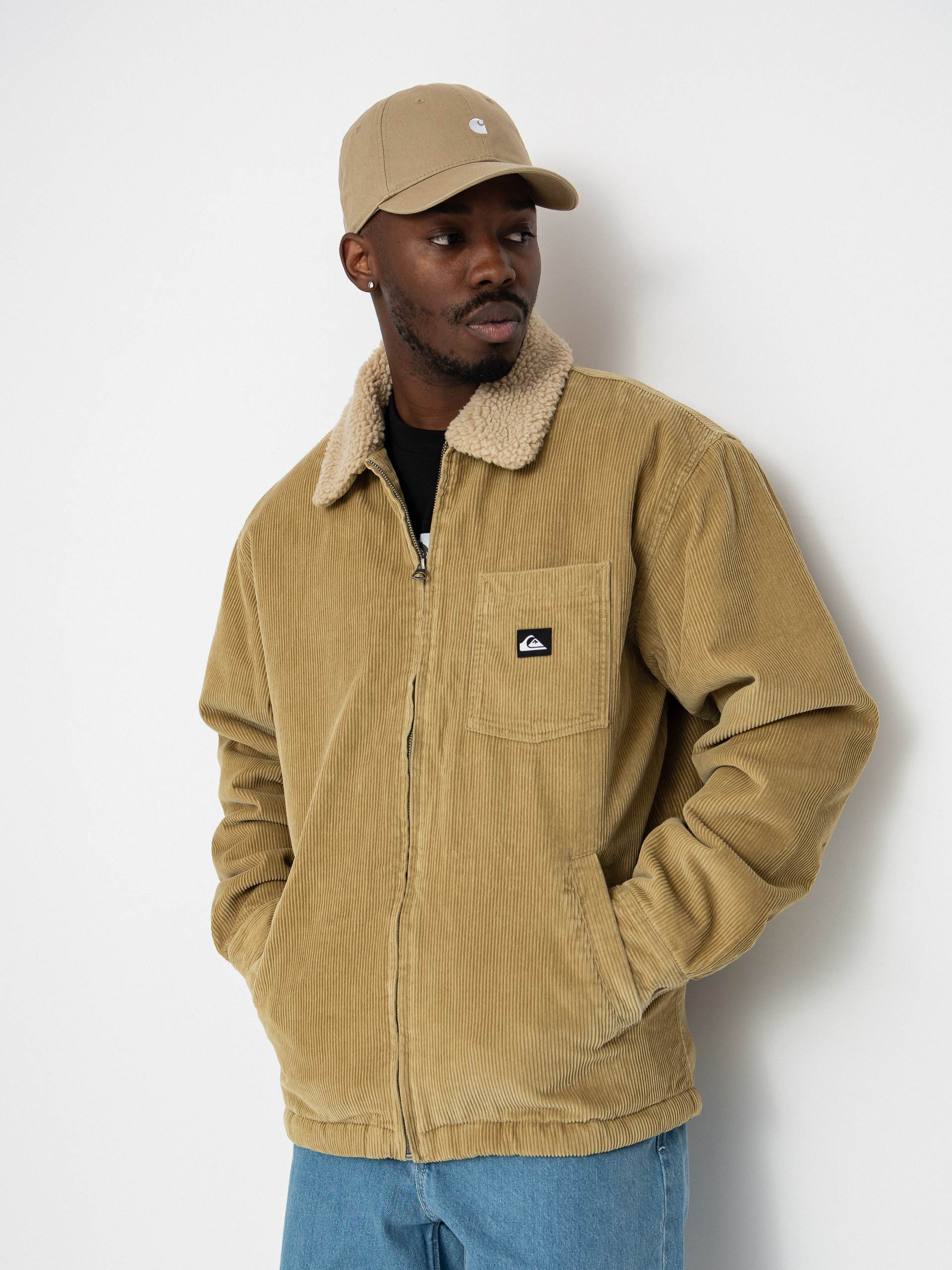 Geacu0103 Quiksilver Dna Sherpa Harrington (sponge/grape leaf)