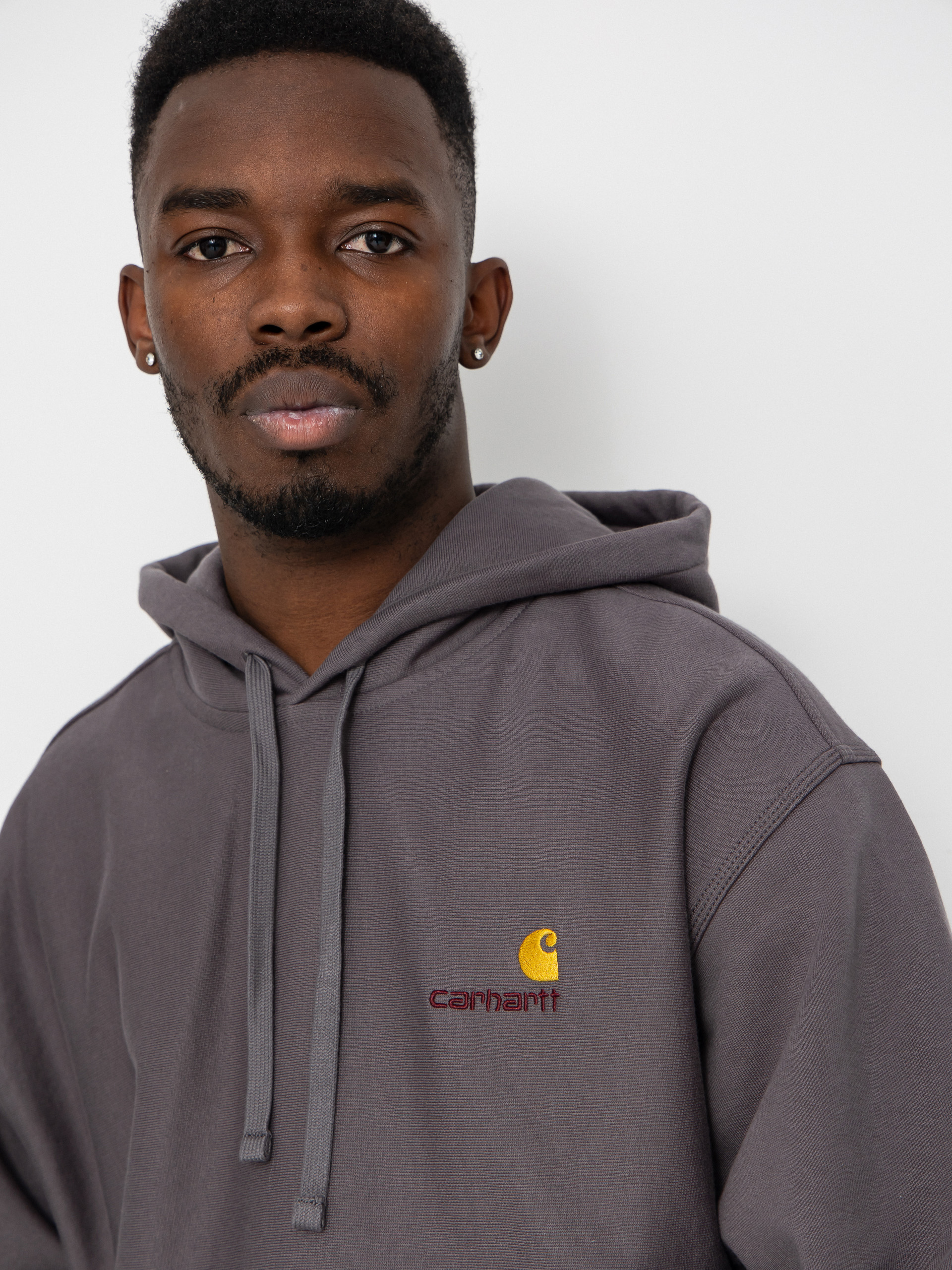 Hanorac cu glugă Carhartt WIP American Script HD (porphyry)
