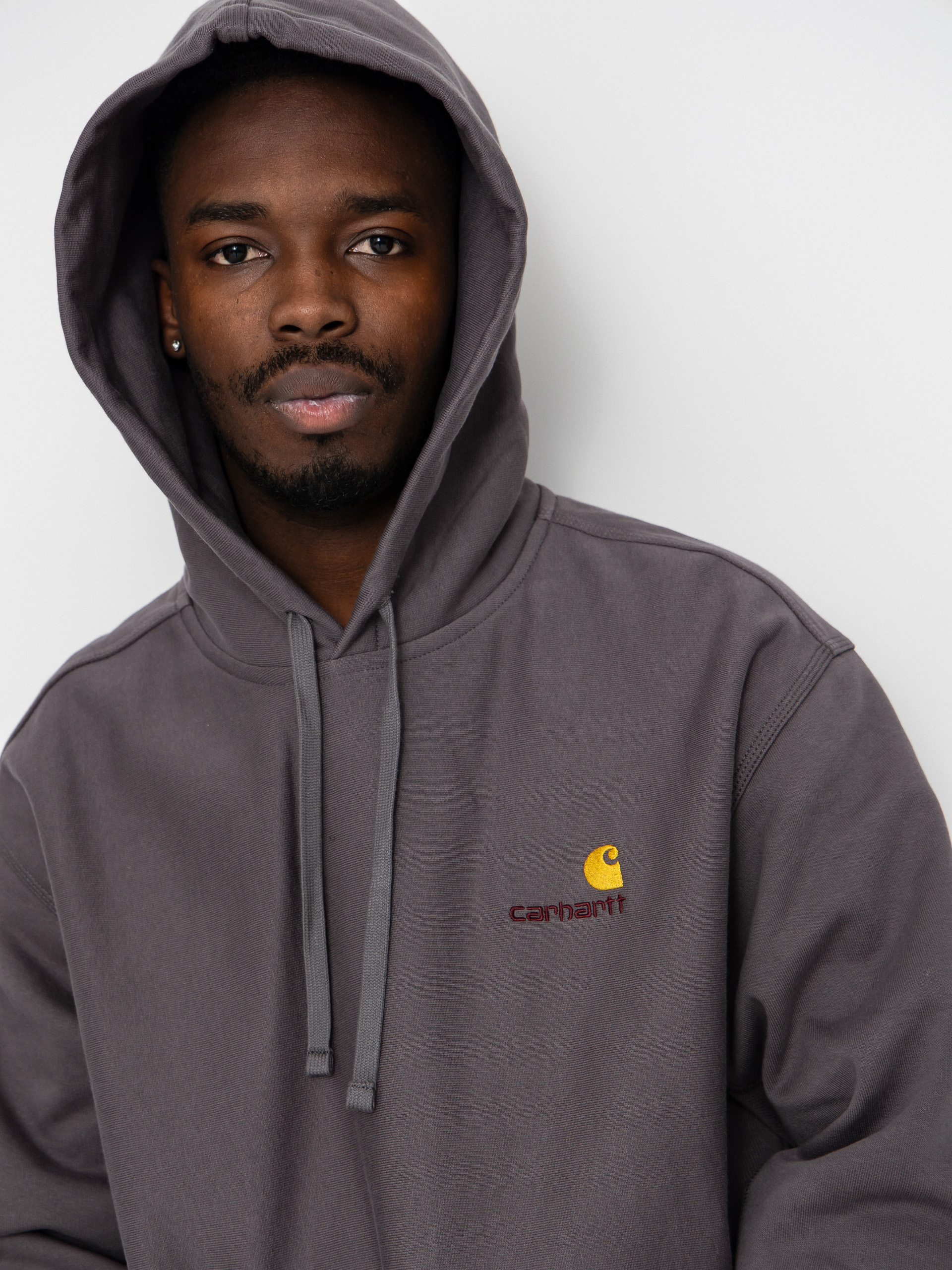 Hanorac cu glugă Carhartt WIP American Script HD (porphyry)